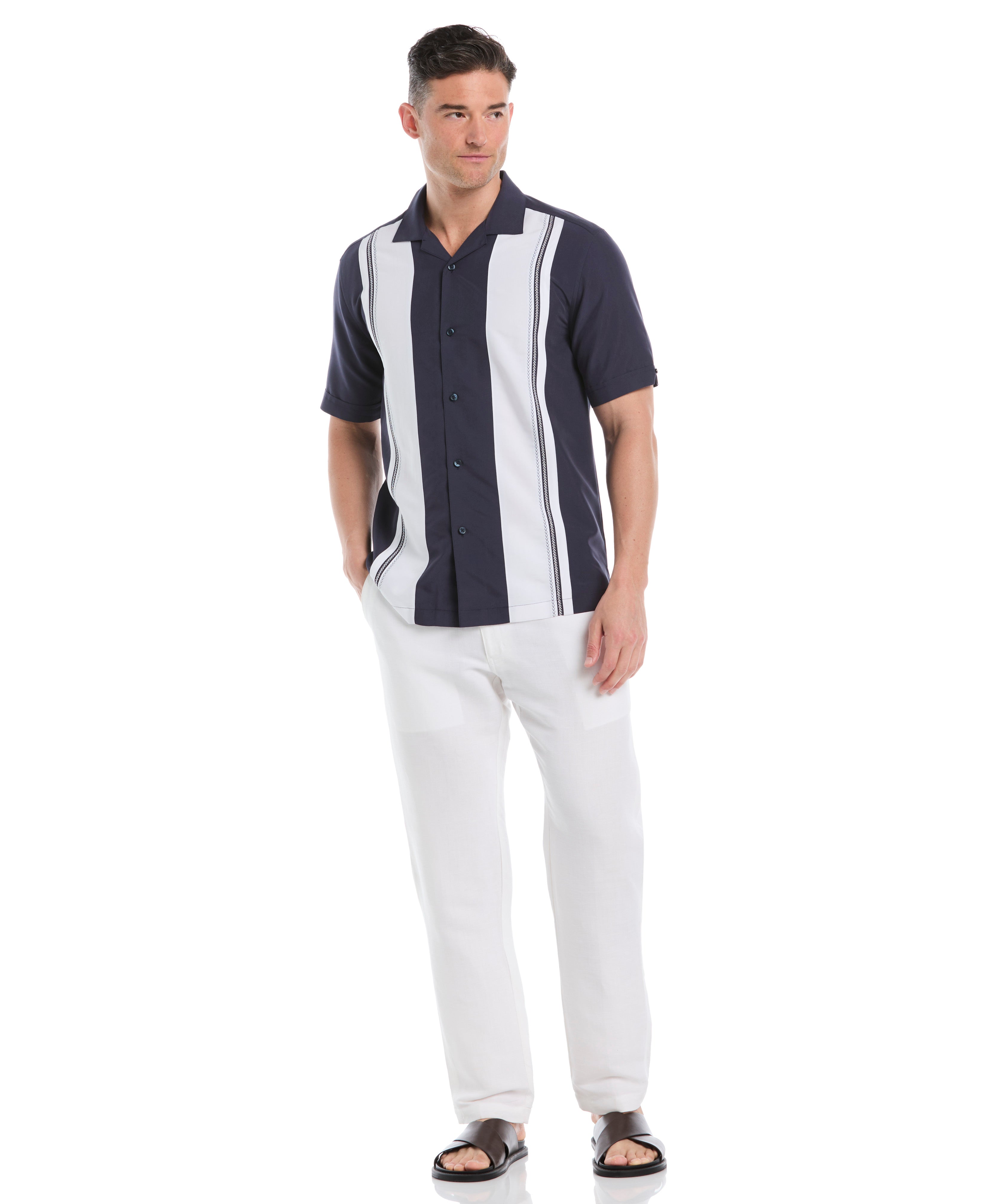 Retro Panel Embroidered Shirt