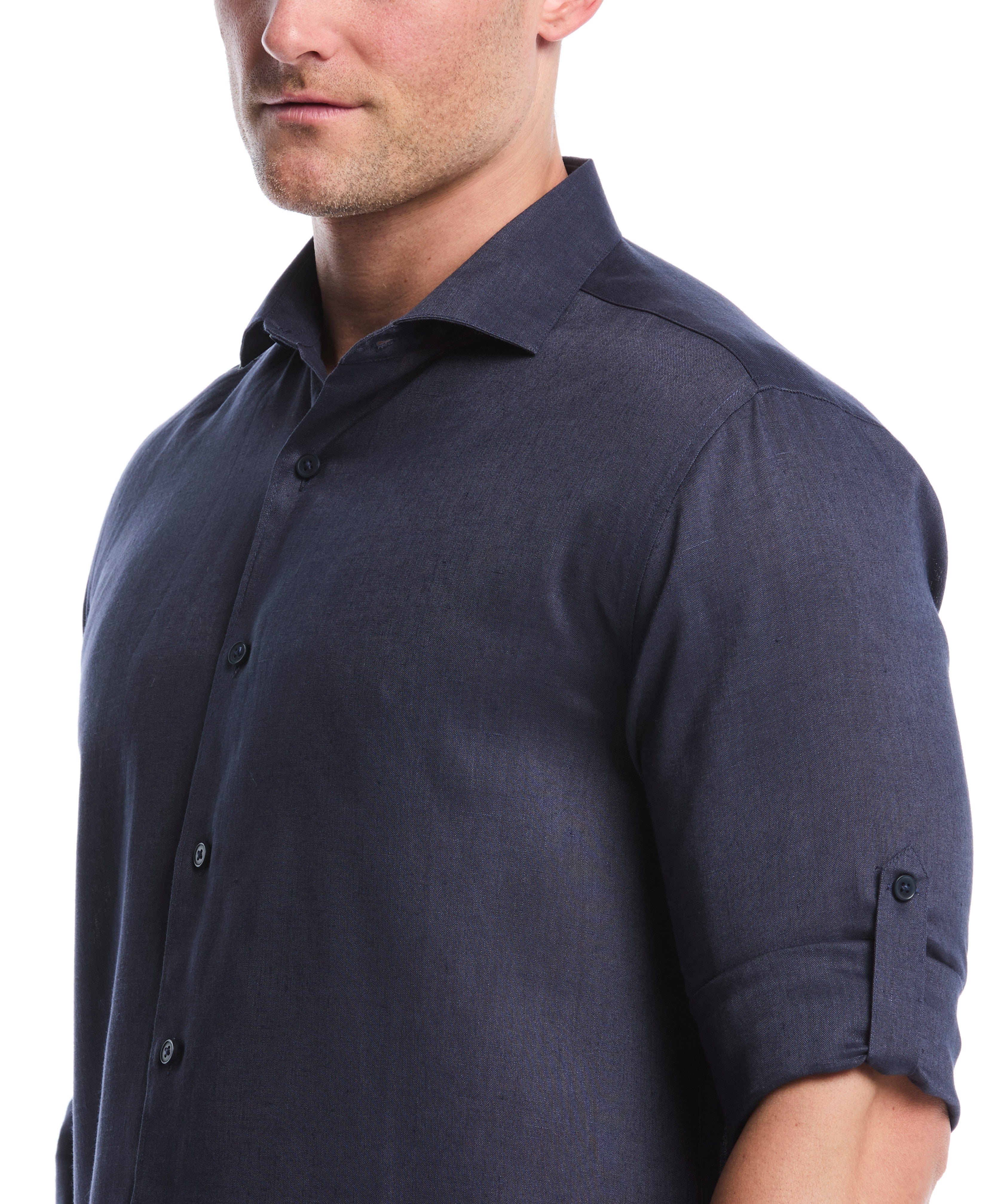 Travelselect™ Linen-Blend Rolled Sleeve Shirt