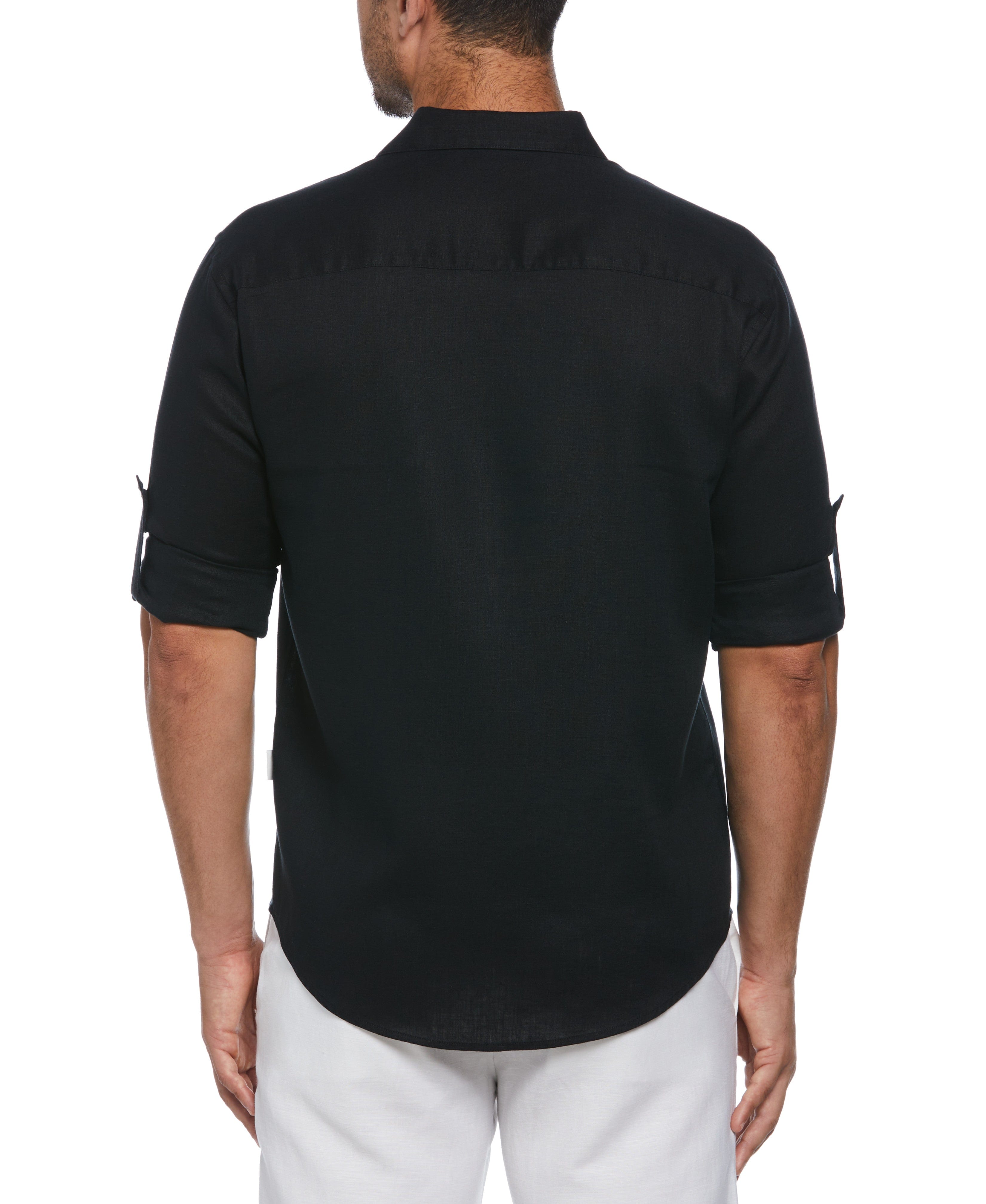 Travelselect™ Linen-Blend Rolled Sleeve Shirt