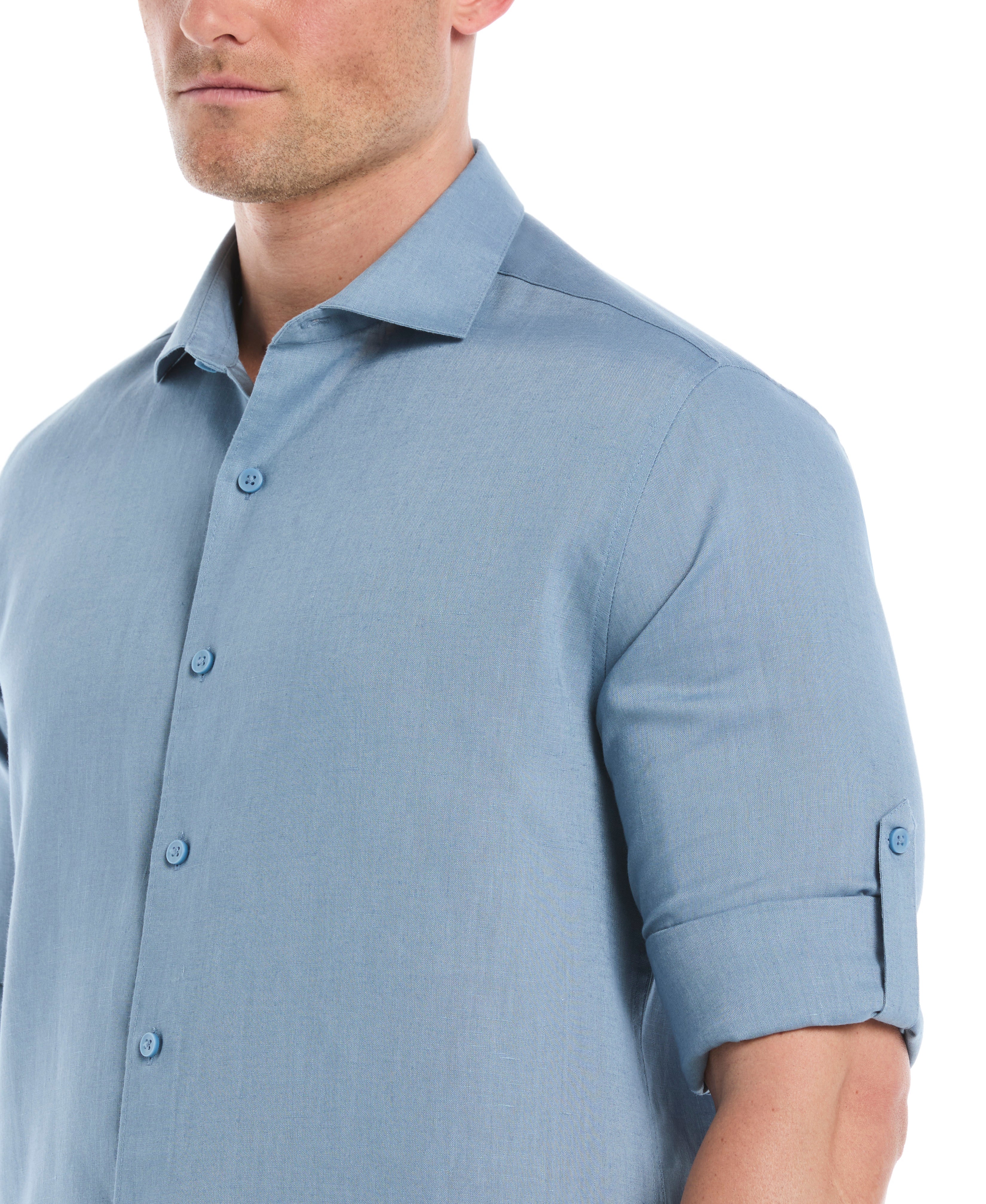 Travelselect™ Linen-Blend Rolled Sleeve Shirt