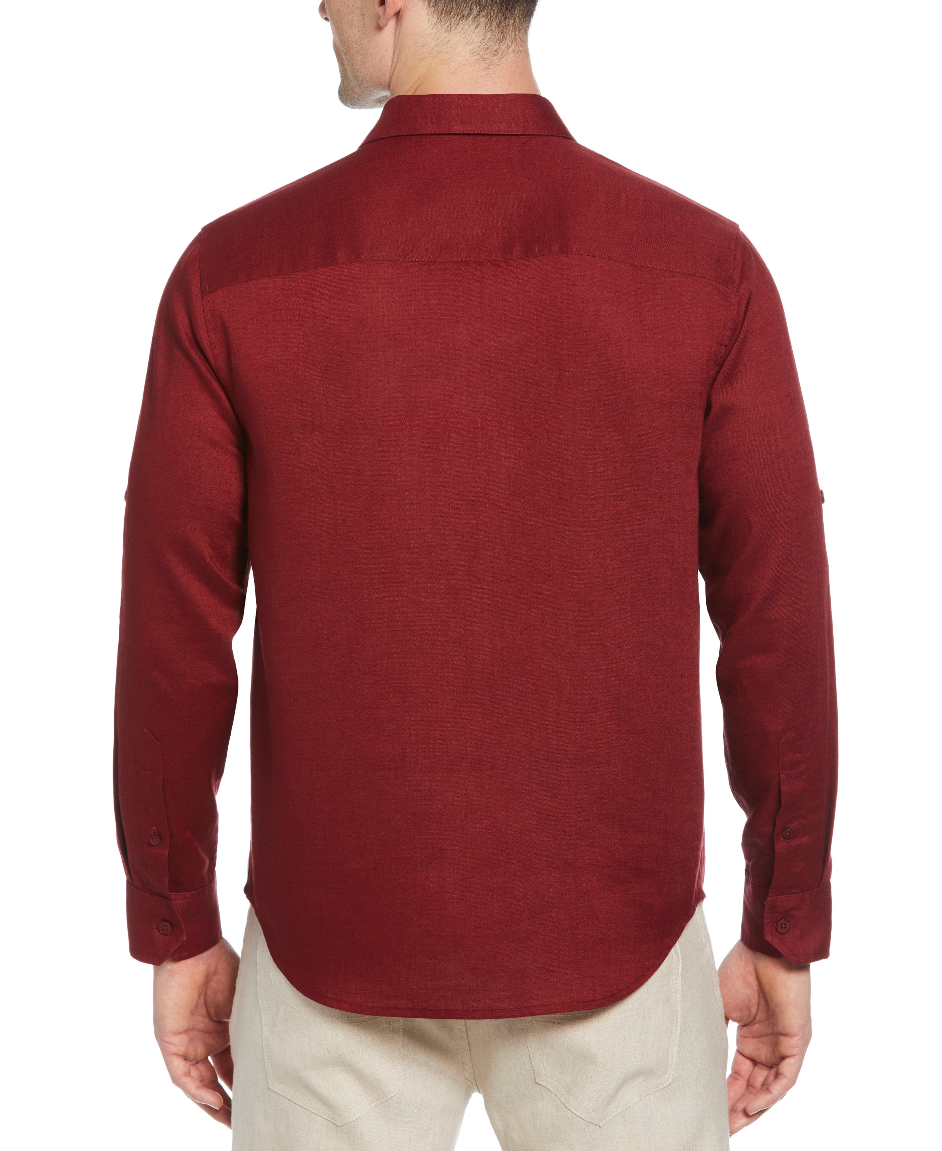 Travelselect™ Linen-Blend Rolled Sleeve Shirt