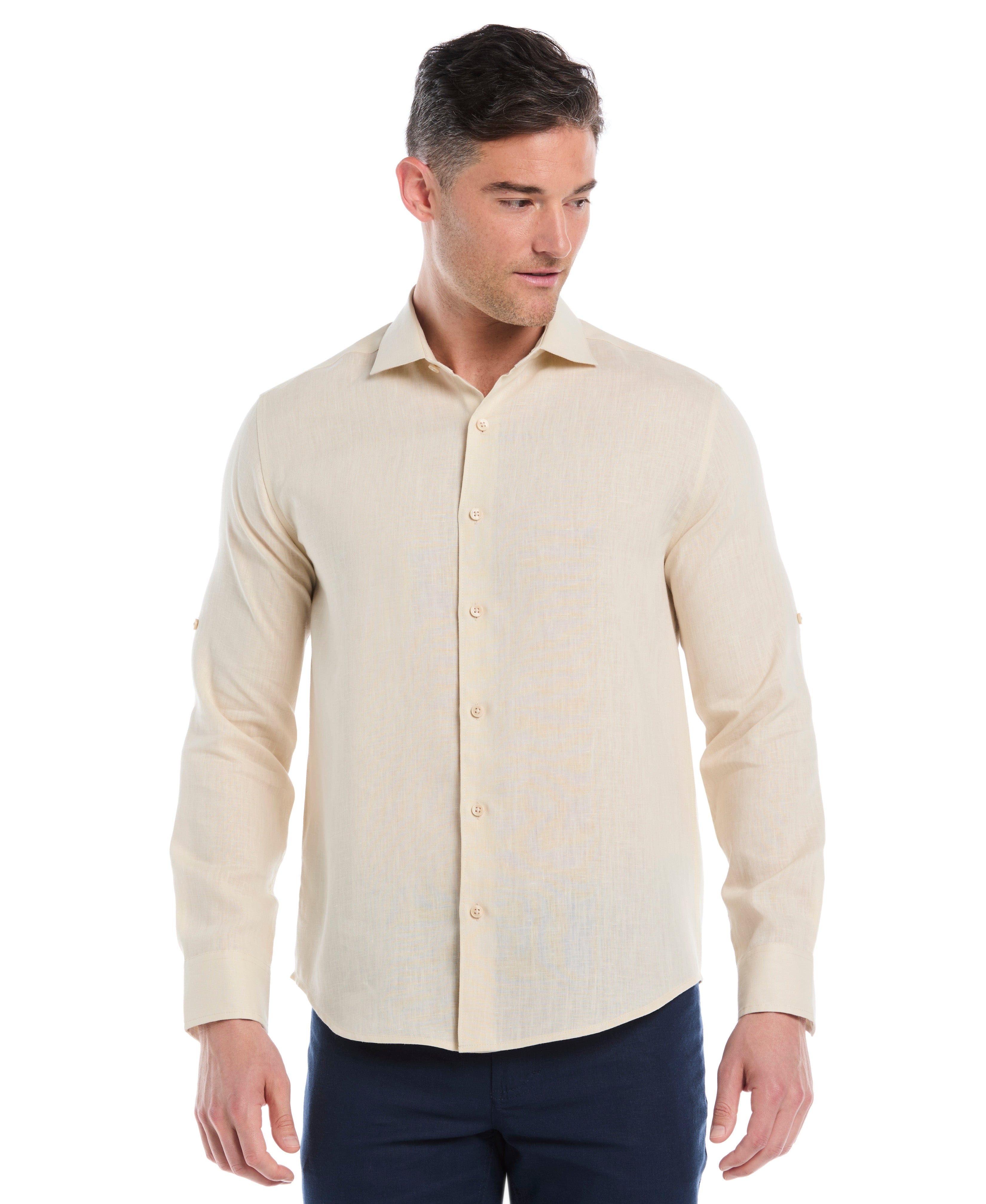 Travelselect™ Linen-Blend Rolled Sleeve Shirt