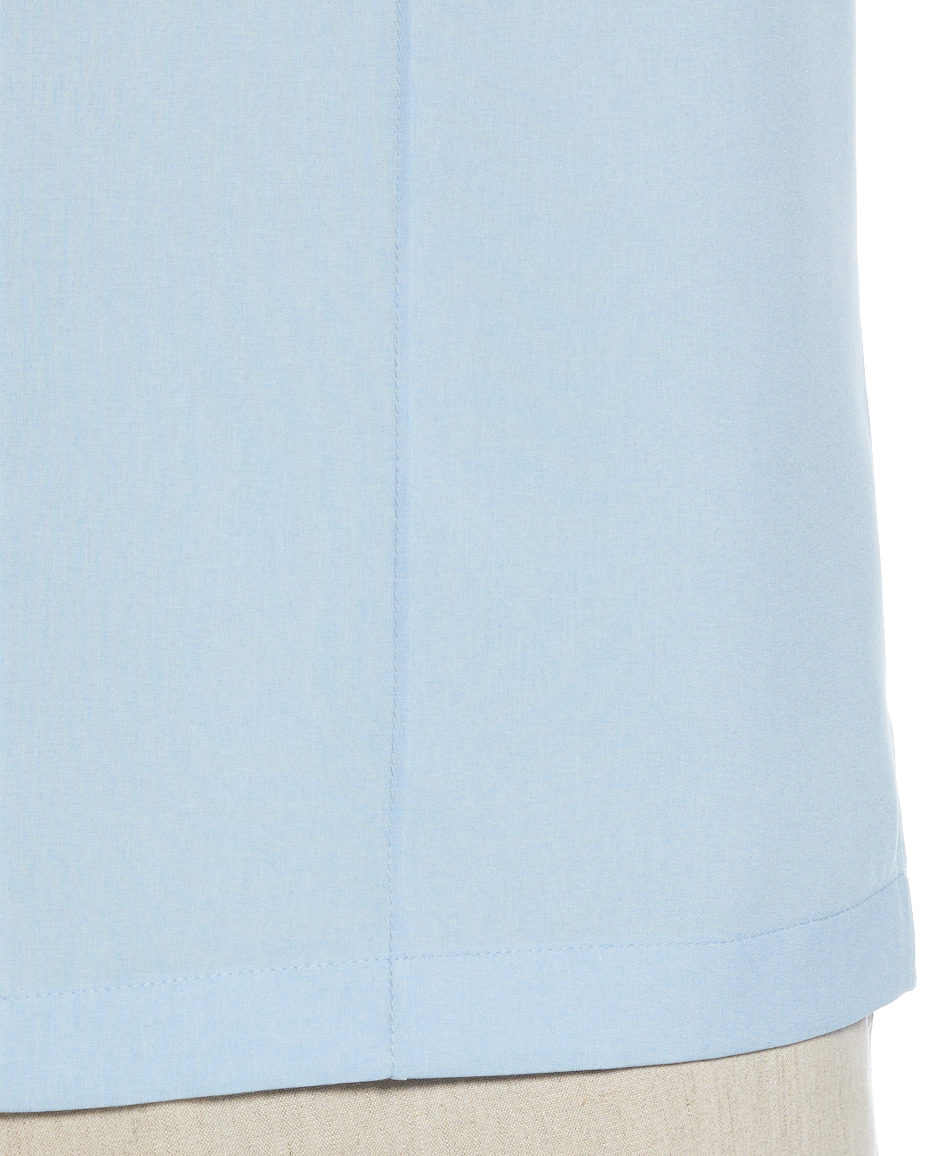 Two-Tone Cross Tuck Chambray Shirt