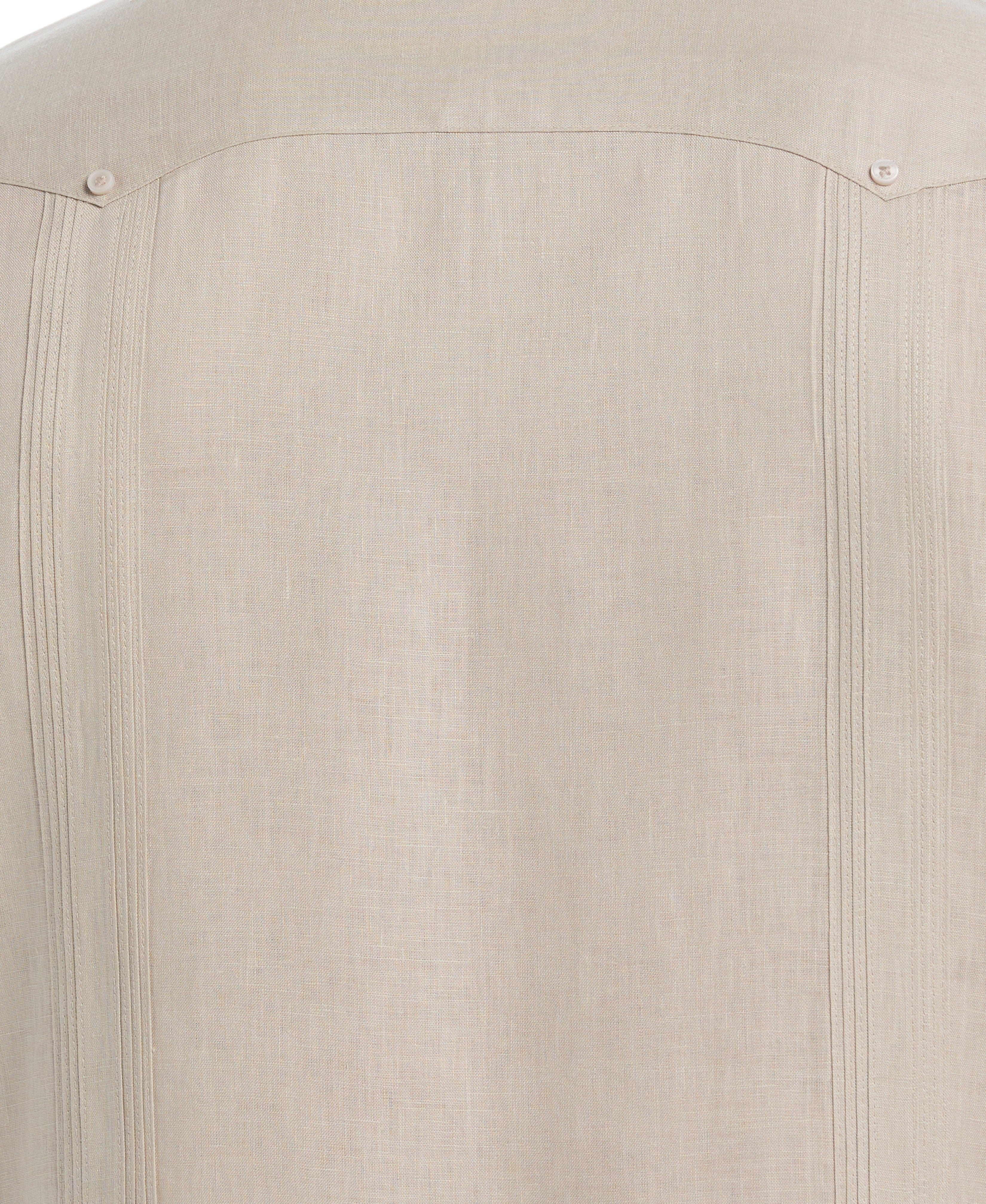 100% Linen Classic Guayabera Shirt - Long Sleeve