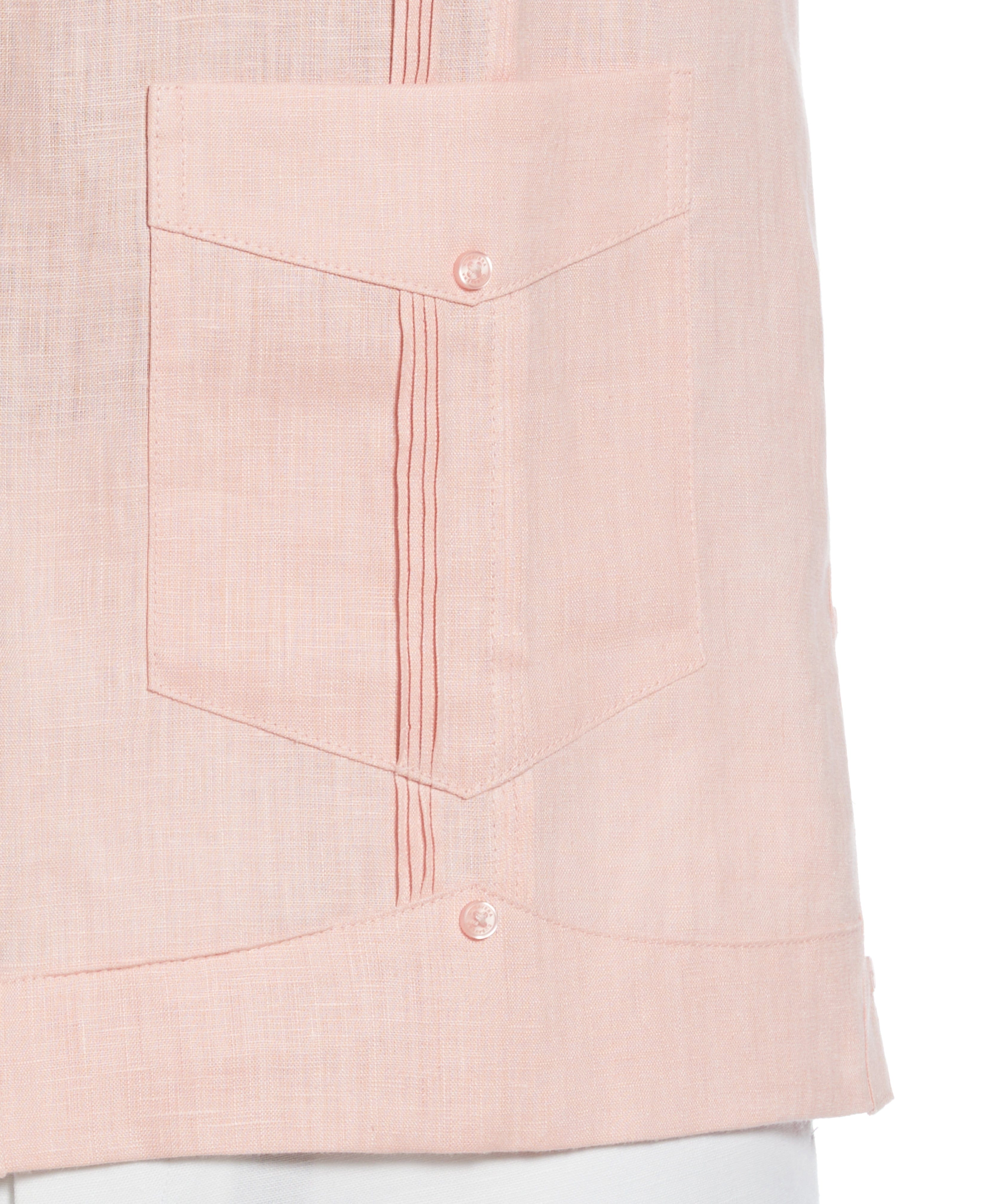 100% Linen Classic Guayabera Shirt - Long Sleeve