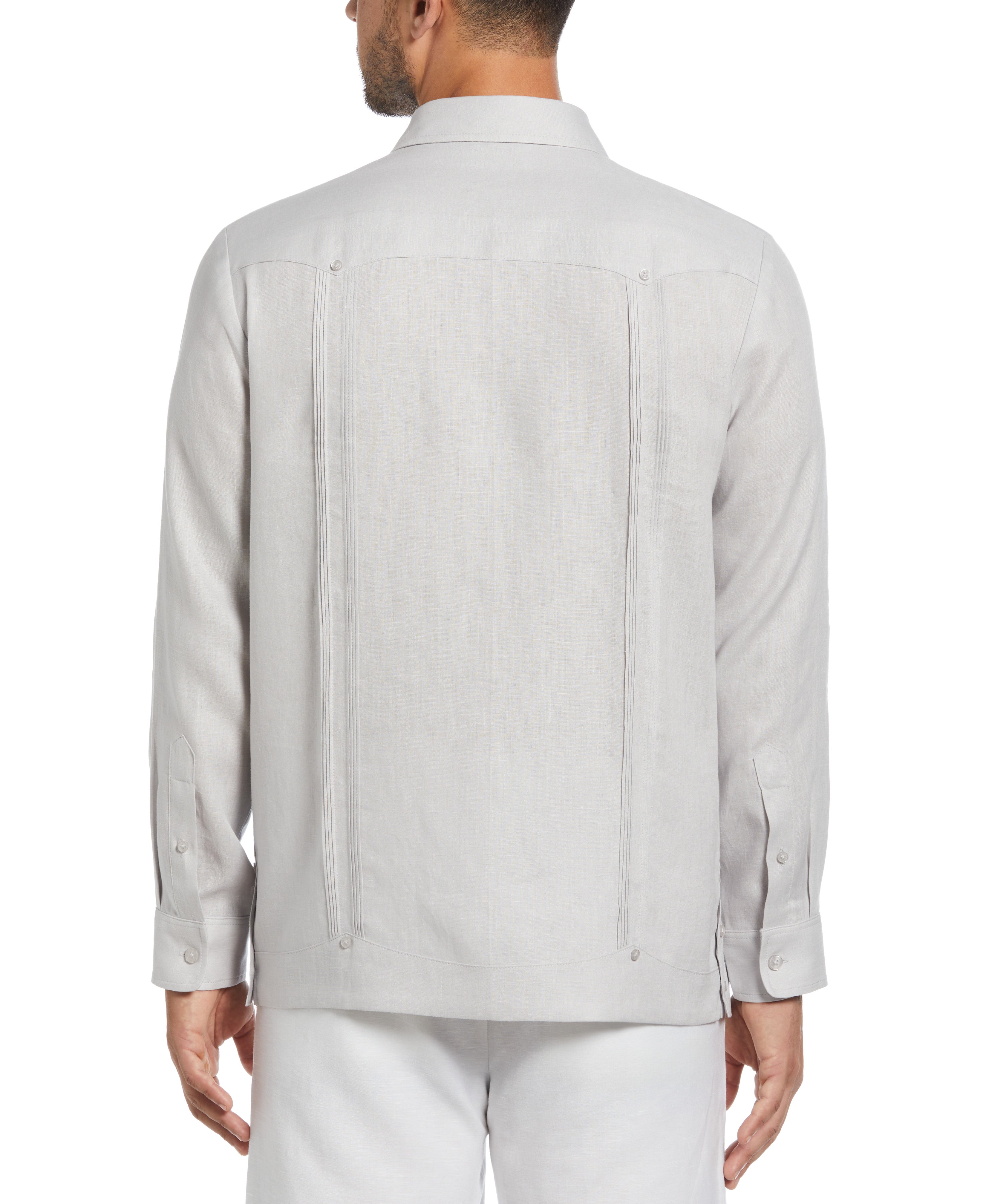 100% Linen Classic Guayabera Shirt - Long Sleeve