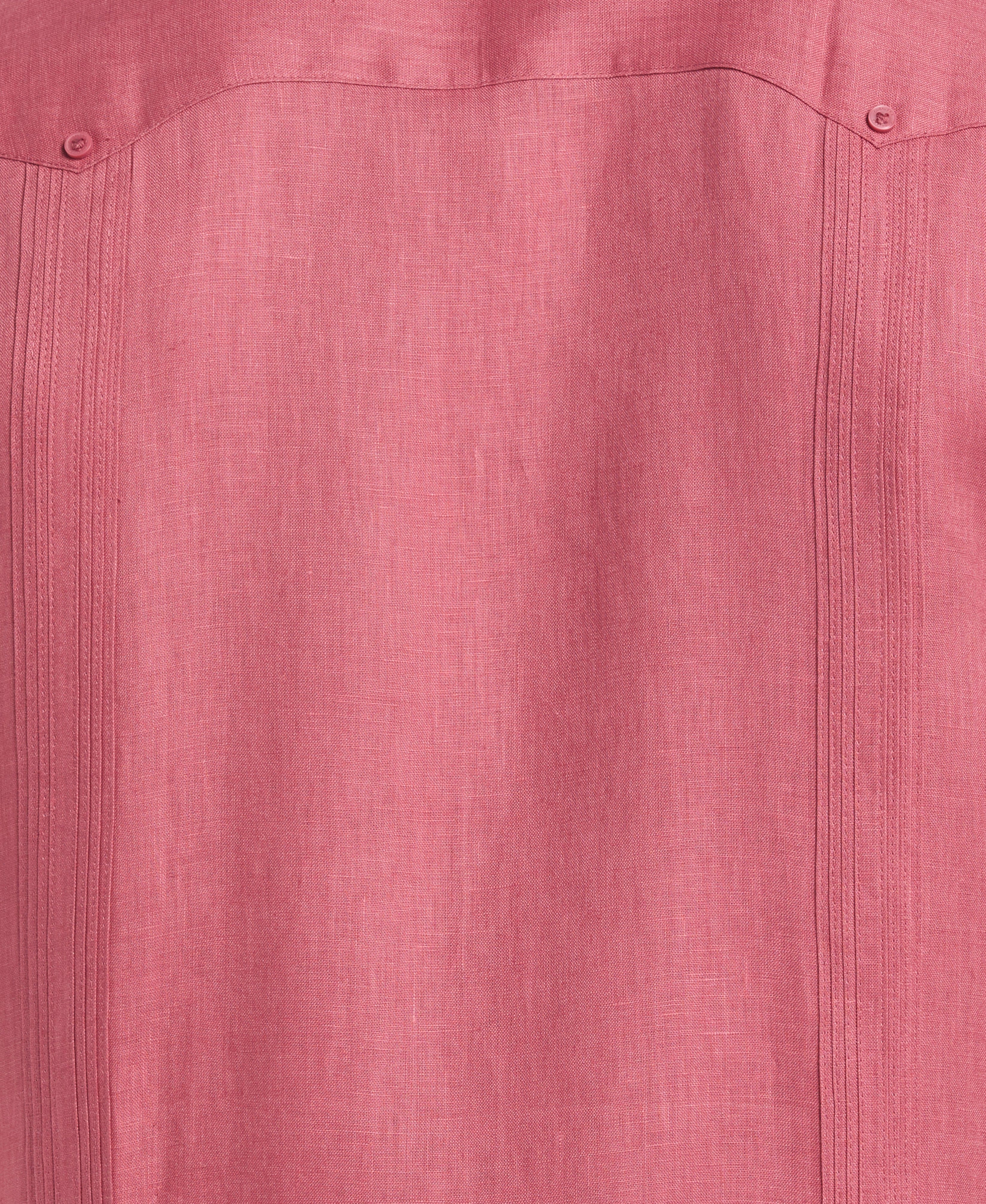 100% Linen Classic Guayabera Shirt - Short Sleeve