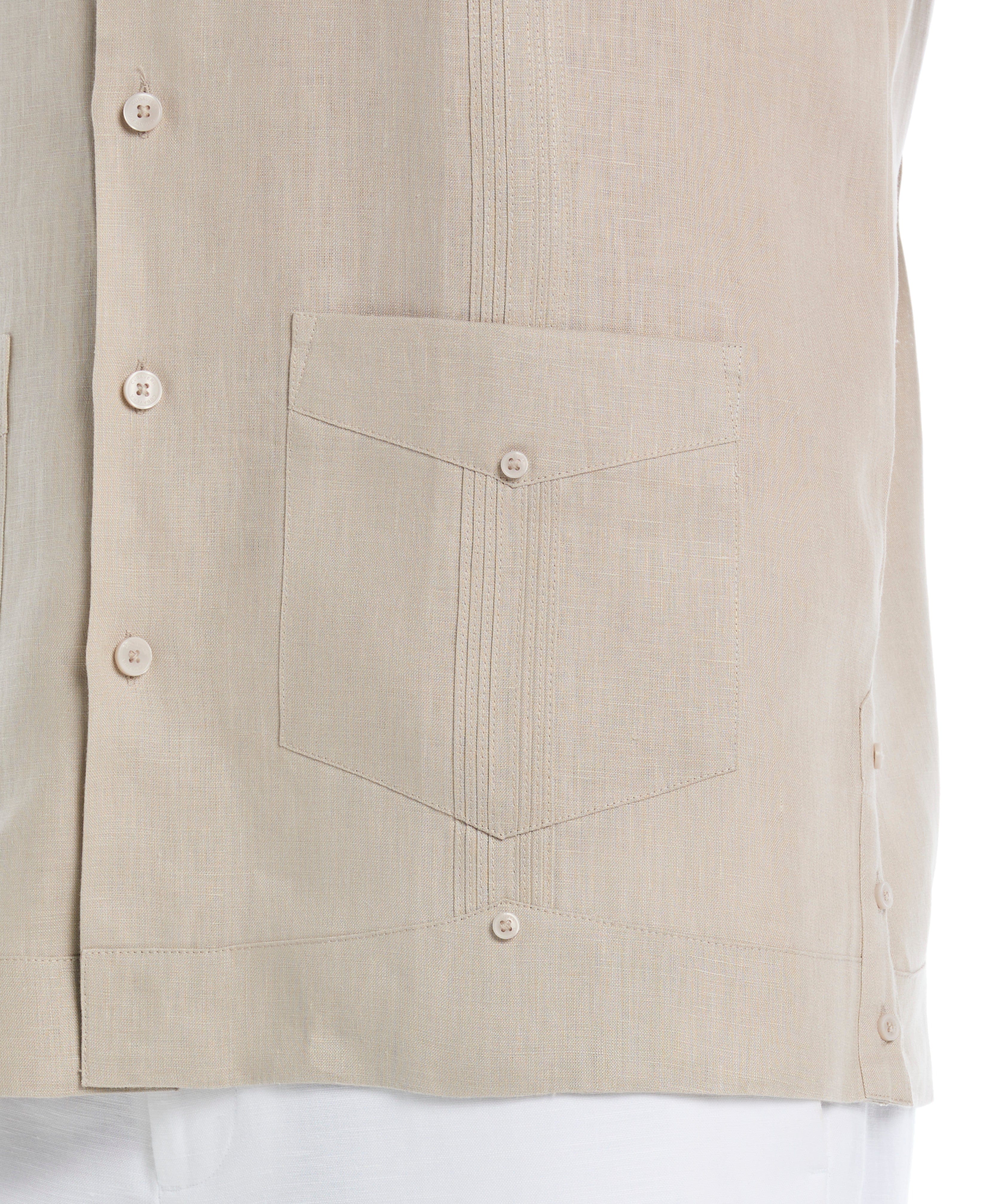 Big & Tall 100% Linen Classic Guayabera Shirt - Short Sleeve