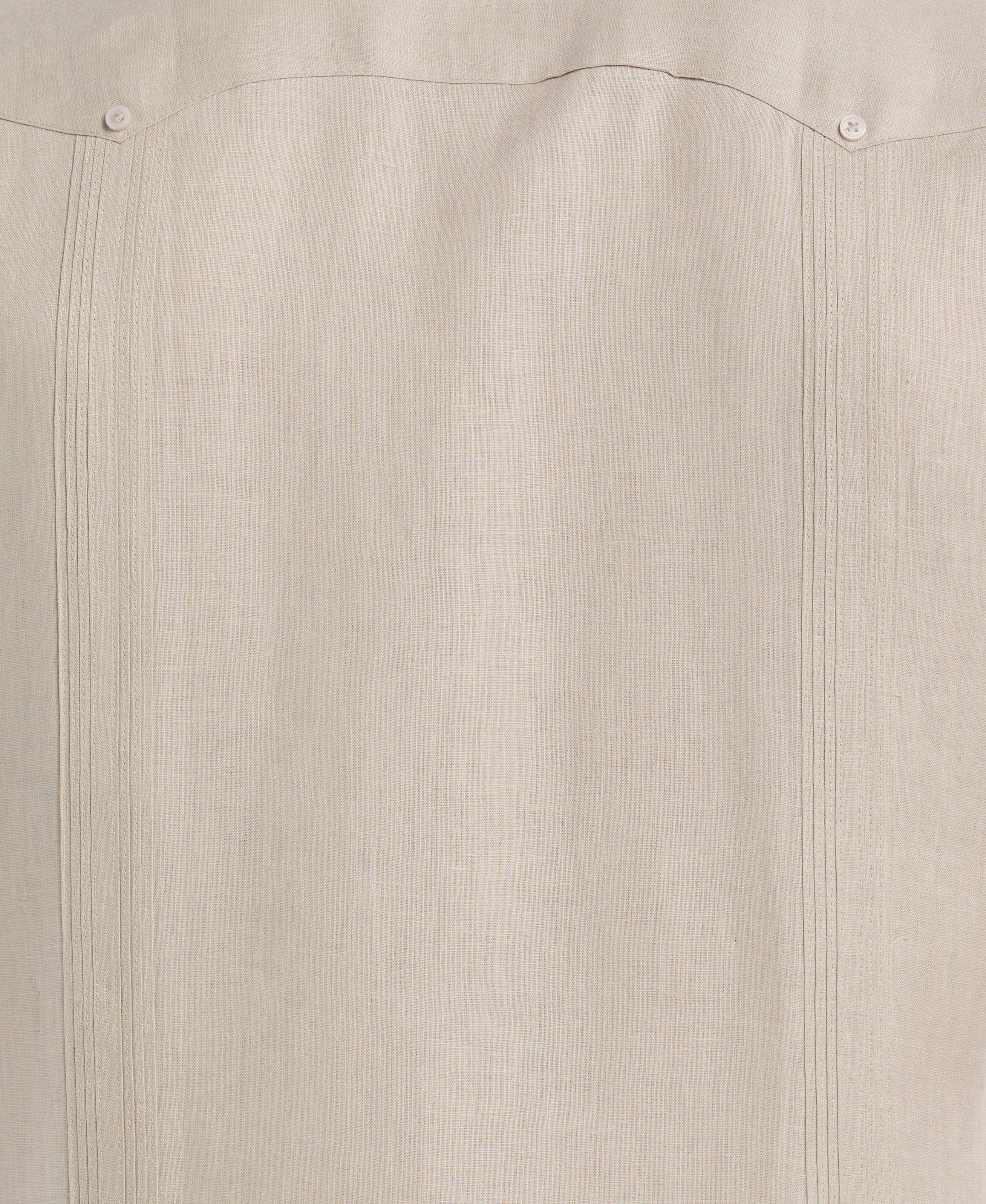 100% Linen Classic Guayabera Shirt - Short Sleeve