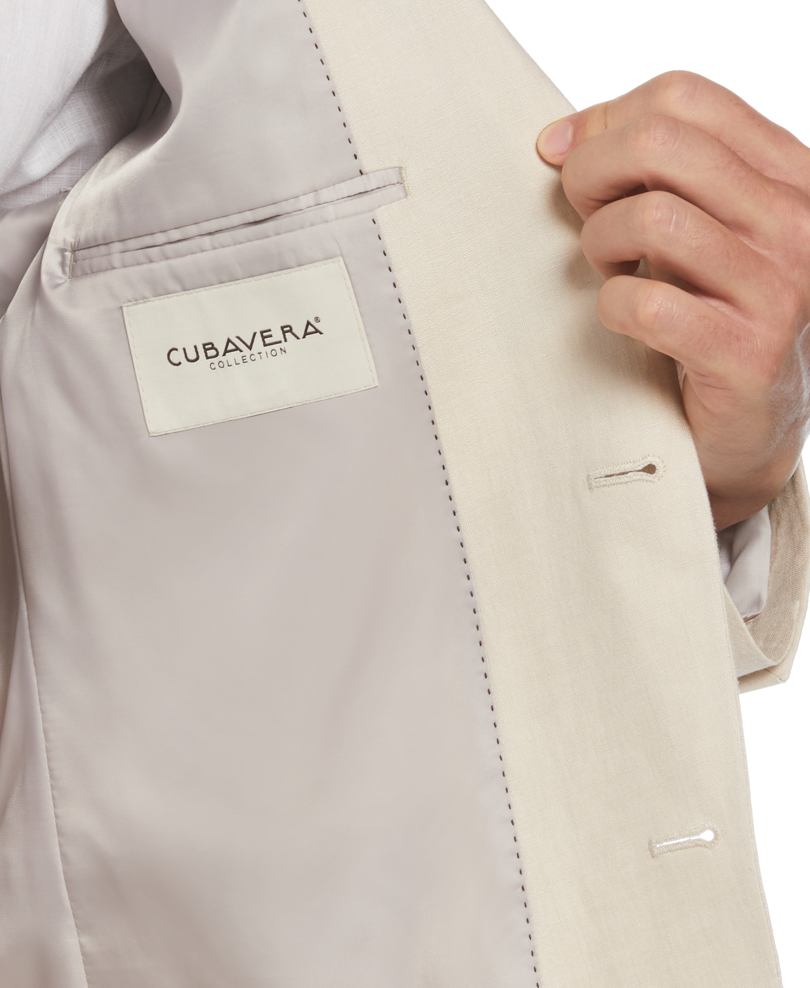 100% Linen Single-Breasted Suit Jacket