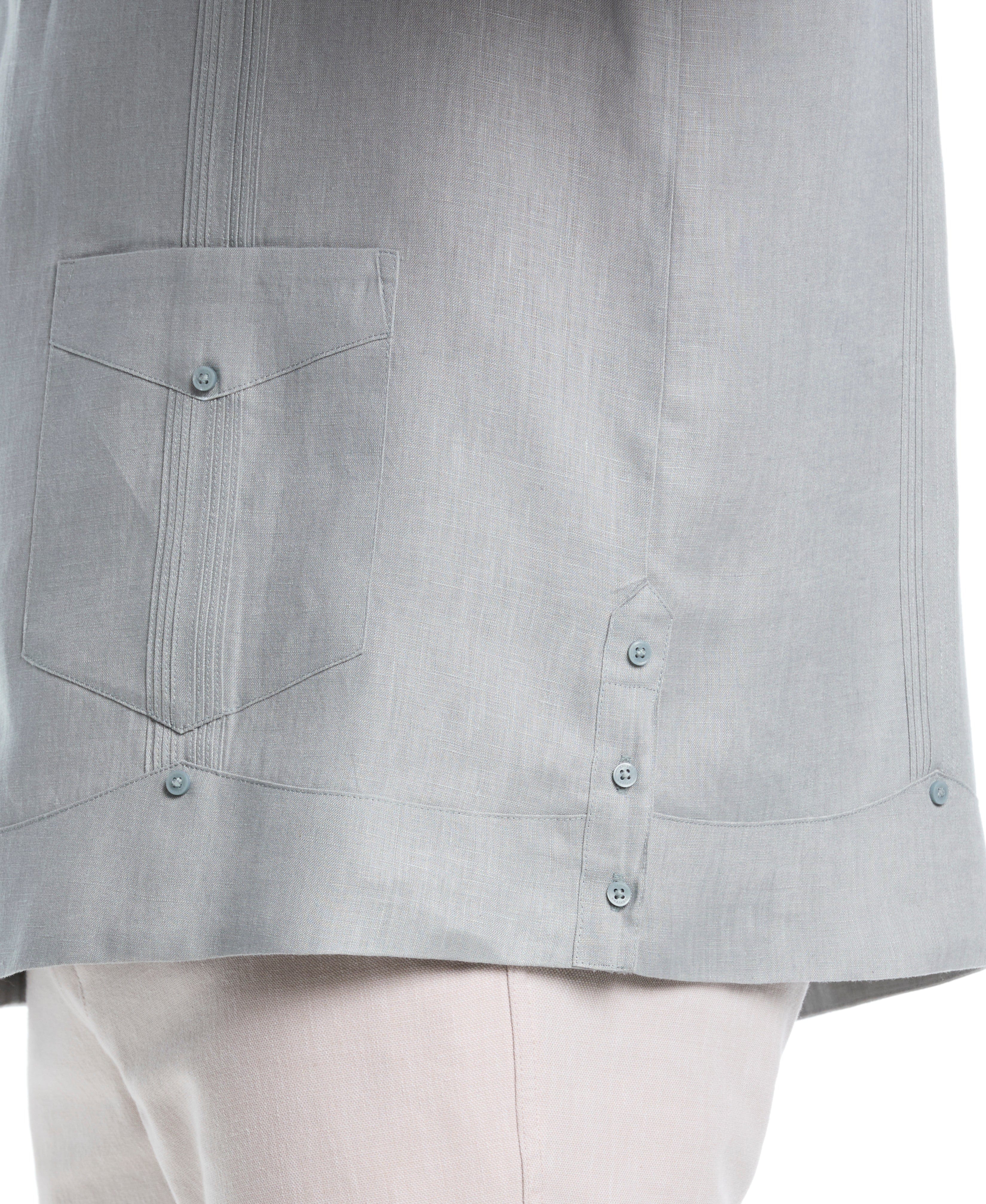 Big & Tall 100% Linen Classic Guayabera Shirt - Short Sleeve