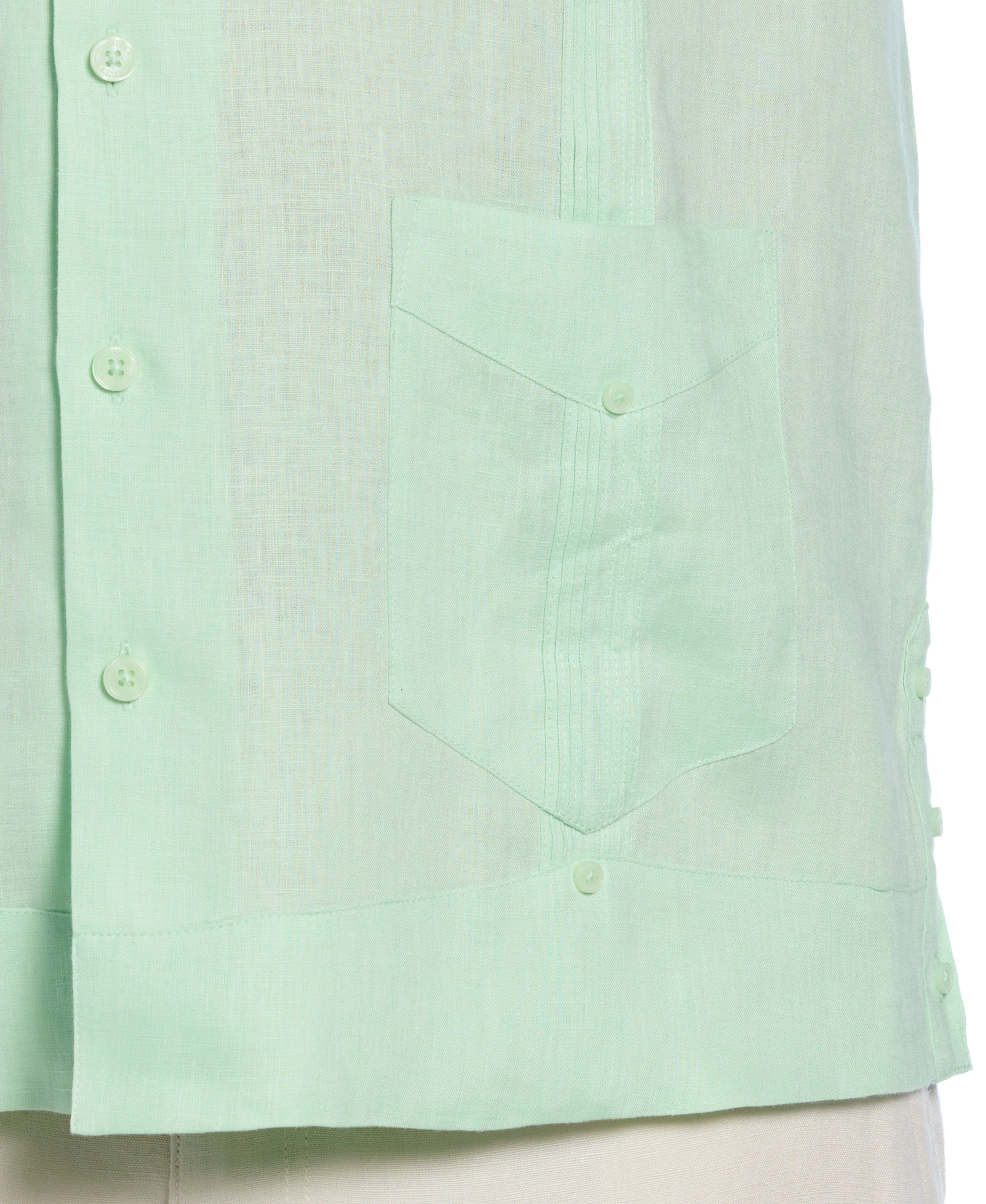 Big & Tall 100% Linen Classic Guayabera Shirt - Short Sleeve