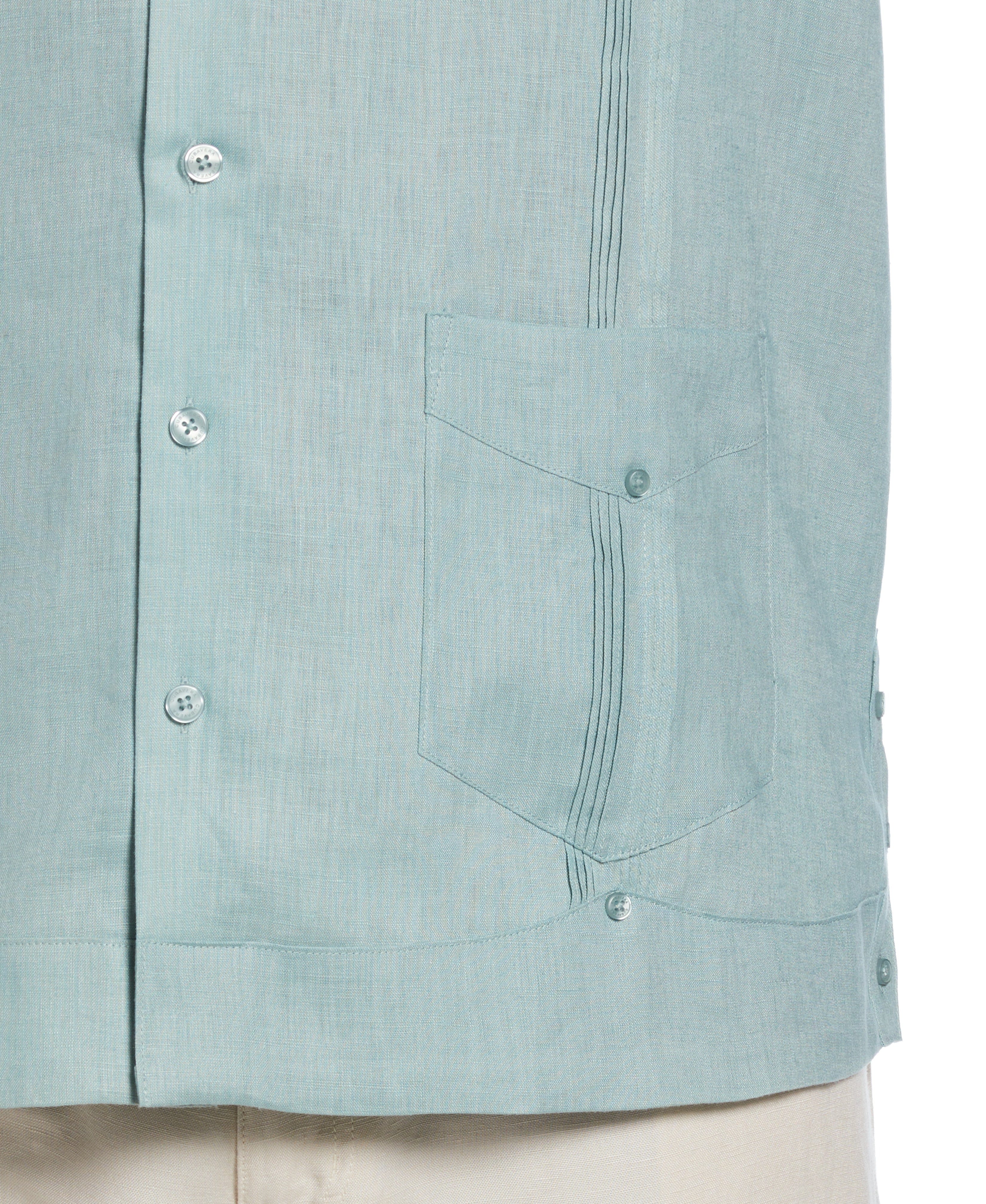Big & Tall 100% Linen Classic Guayabera Shirt - Short Sleeve