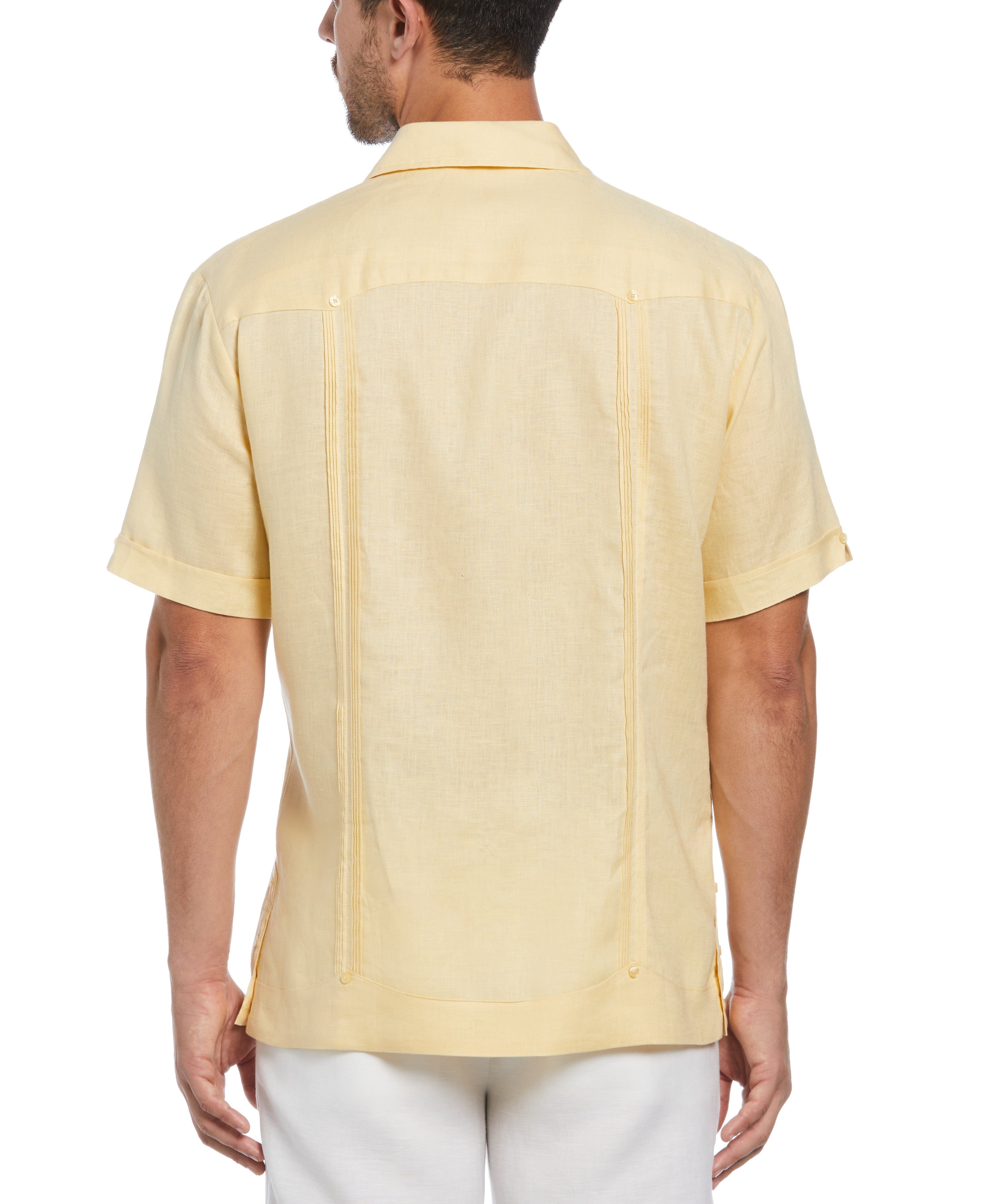 Big & Tall 100% Linen Classic Guayabera Shirt - Short Sleeve