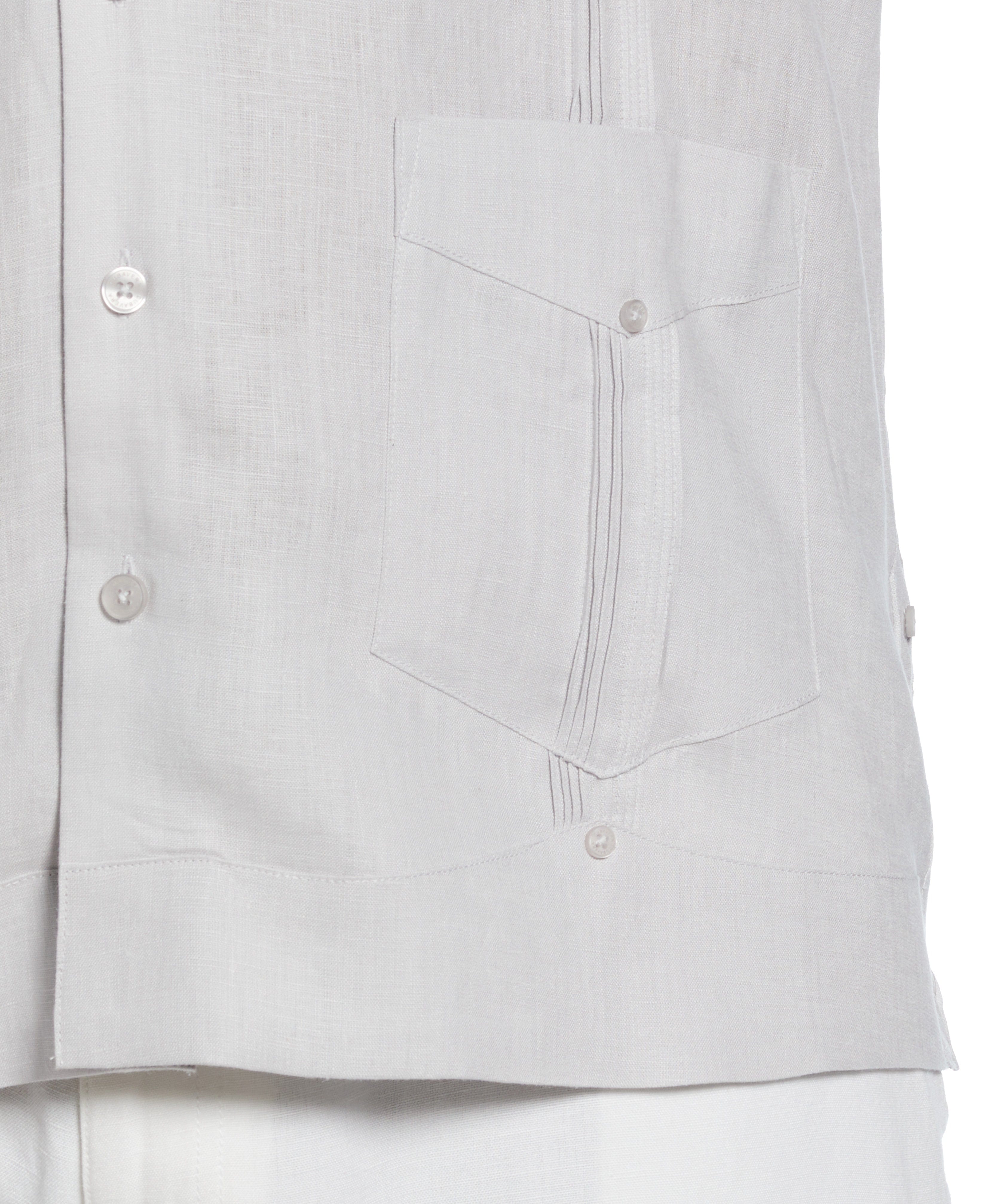 Big & Tall 100% Linen Classic Guayabera Shirt - Short Sleeve
