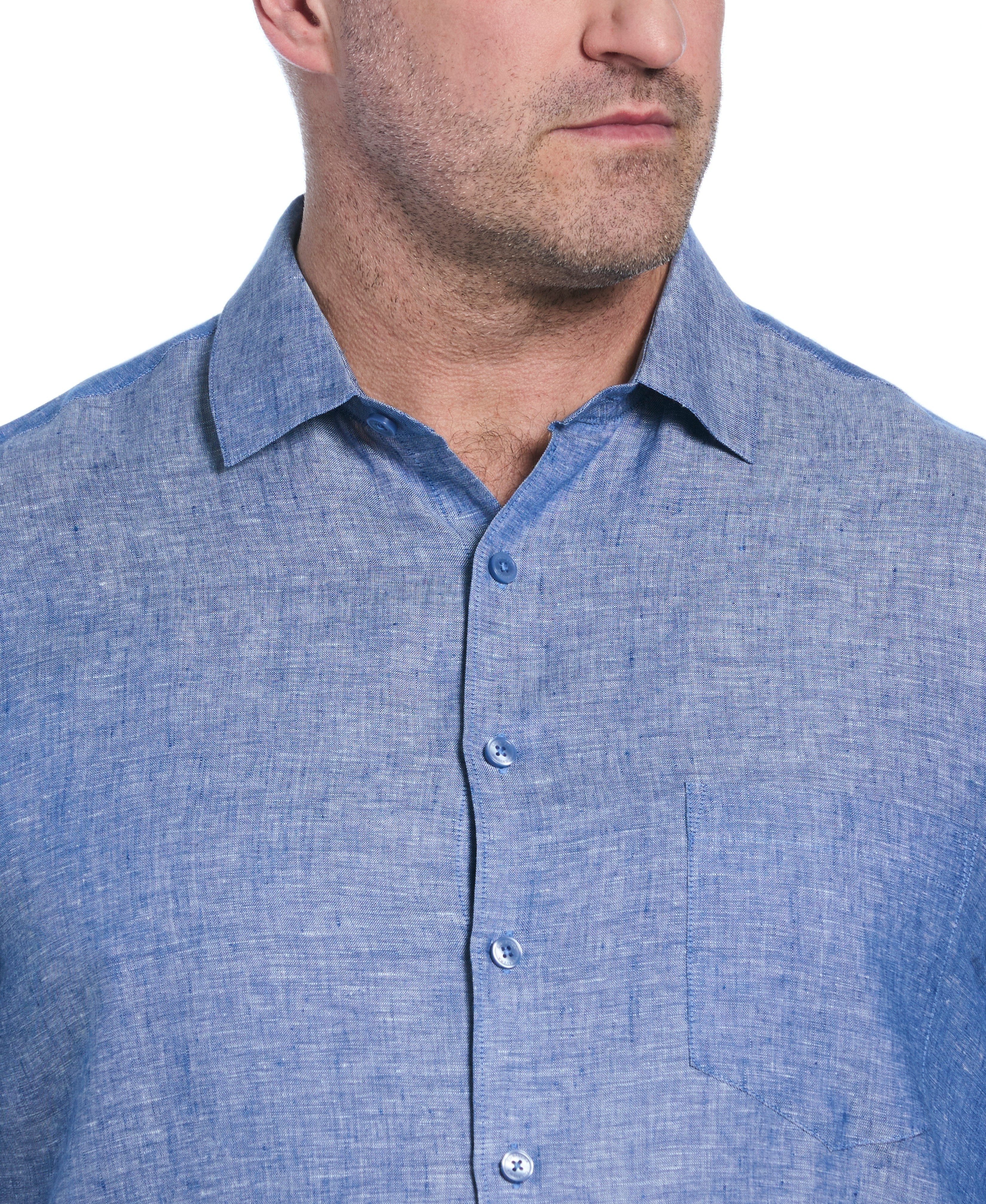 Big & Tall Classic Two-Tone Linen Shirt