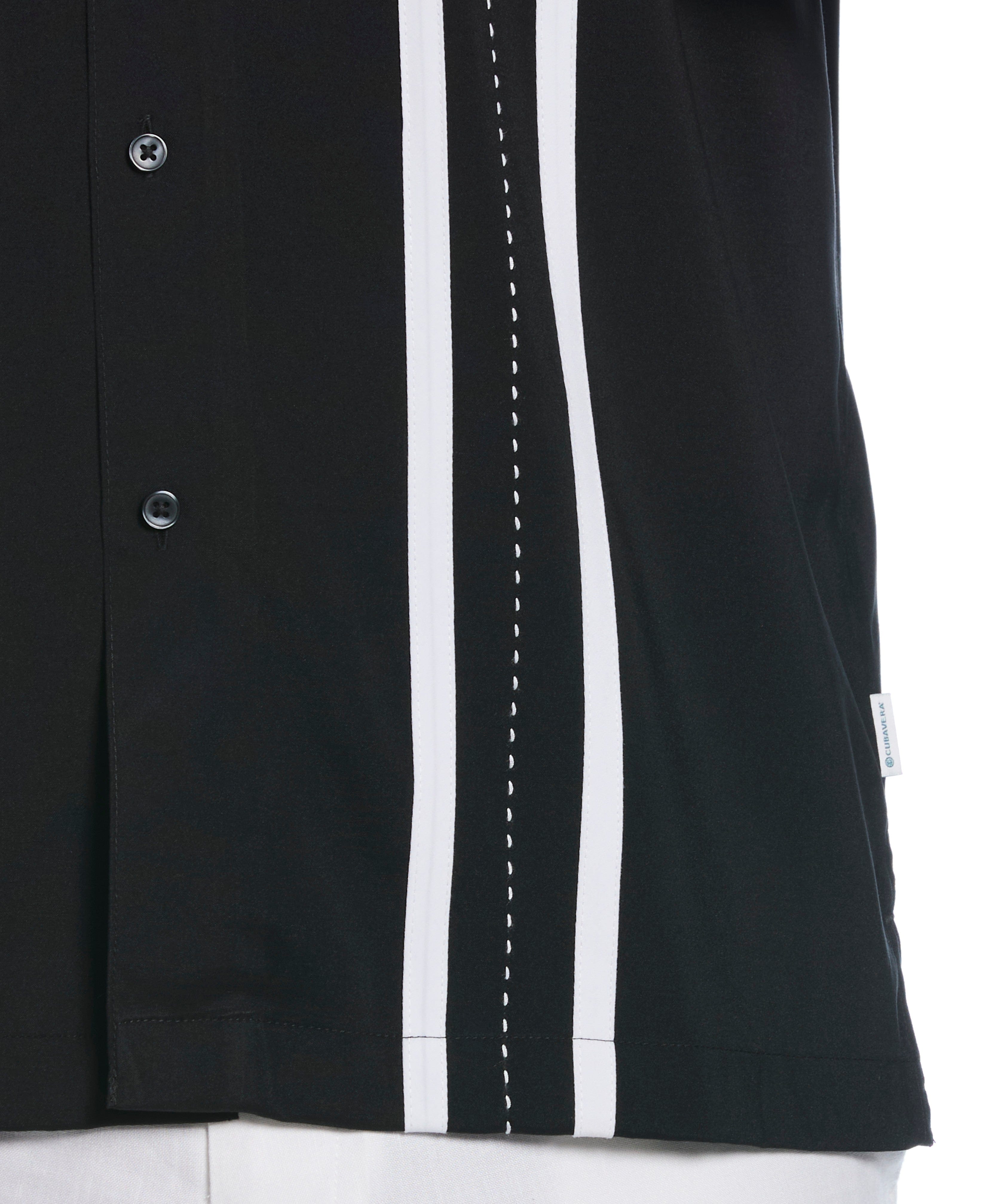 Contrast Panel Camp Collar Shirt