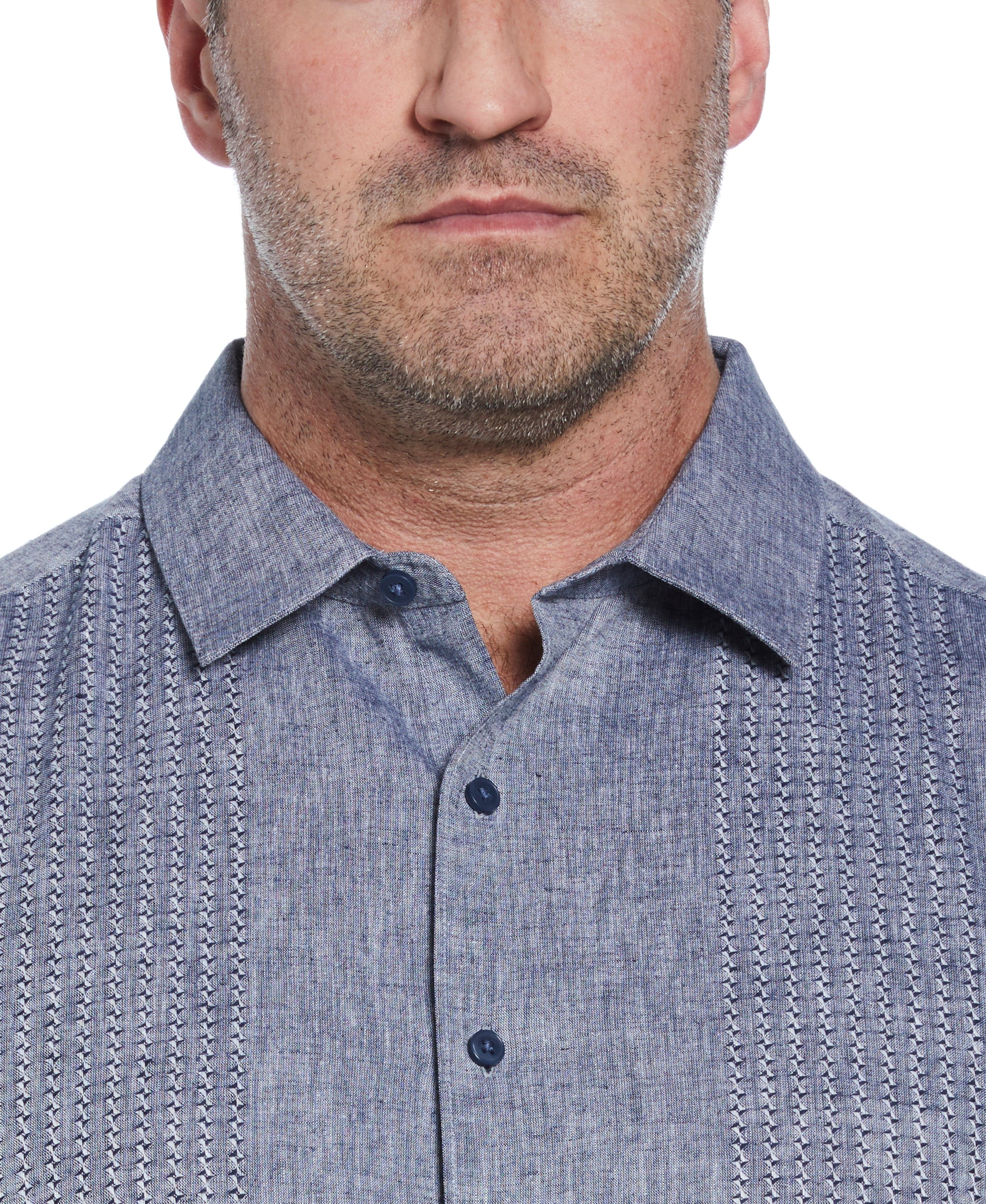 Big & Tall Engineered Dobby Panels Shirt