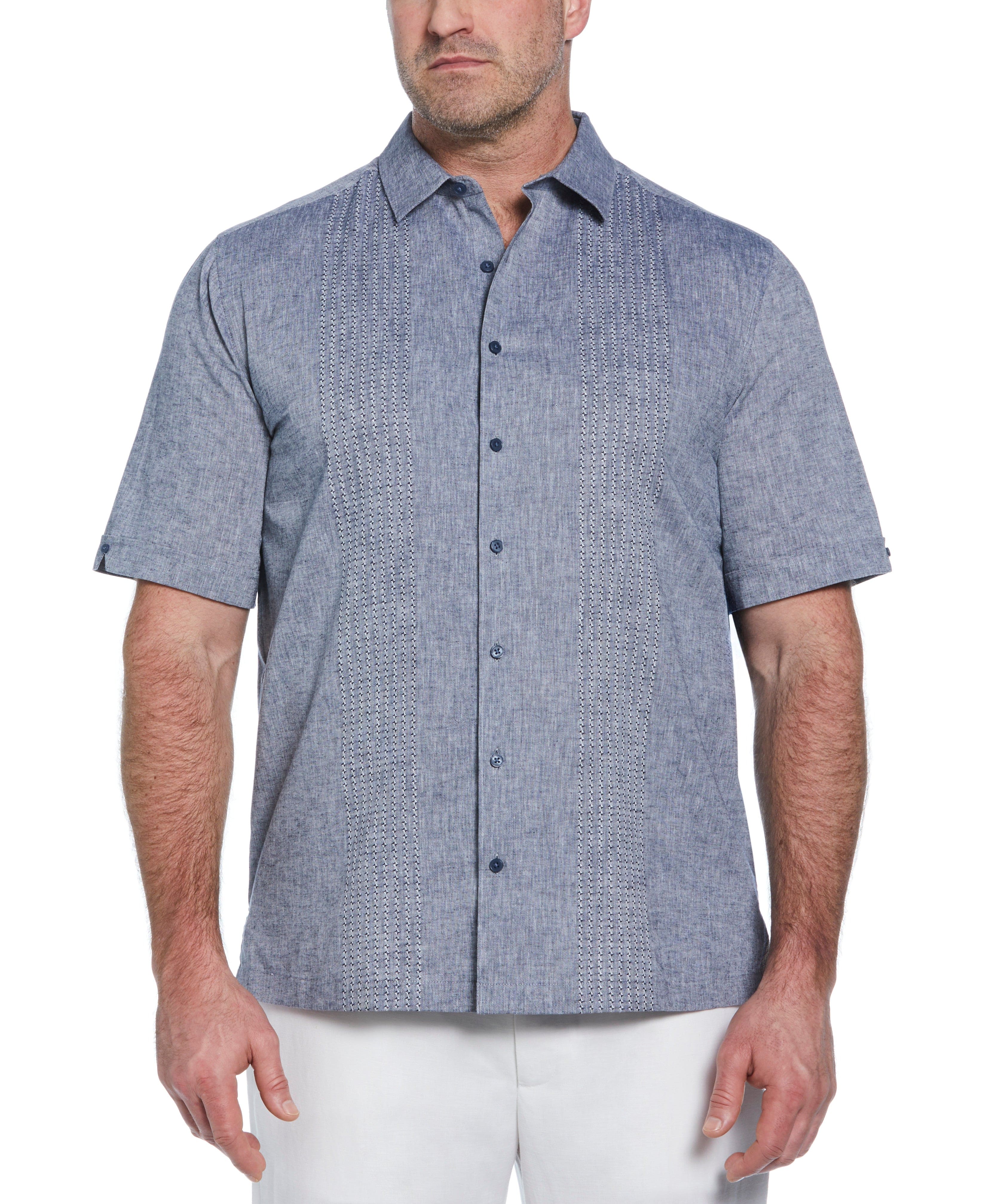 Big & Tall Engineered Dobby Panels Shirt