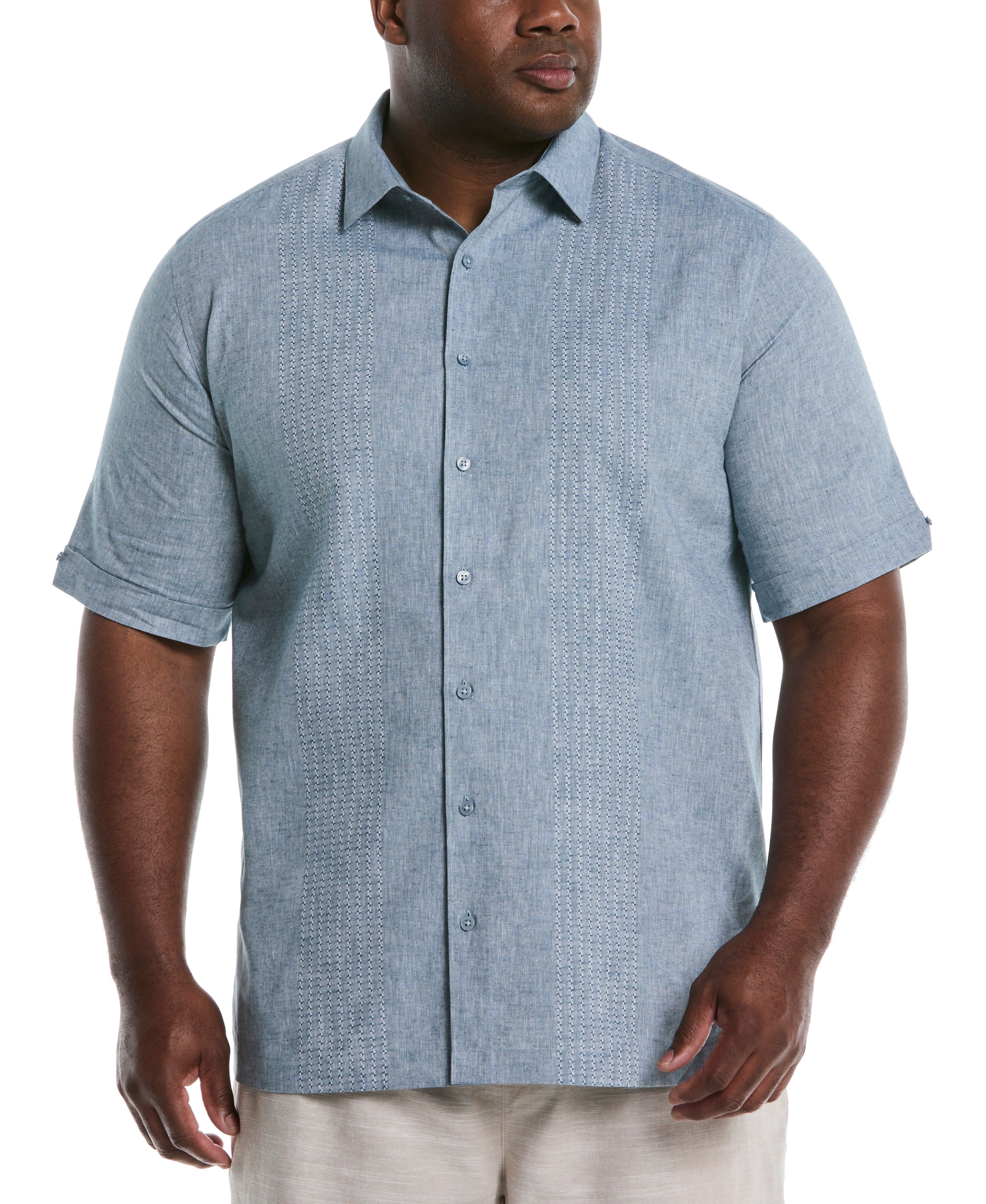 Big & Tall Engineered Dobby Panels Shirt