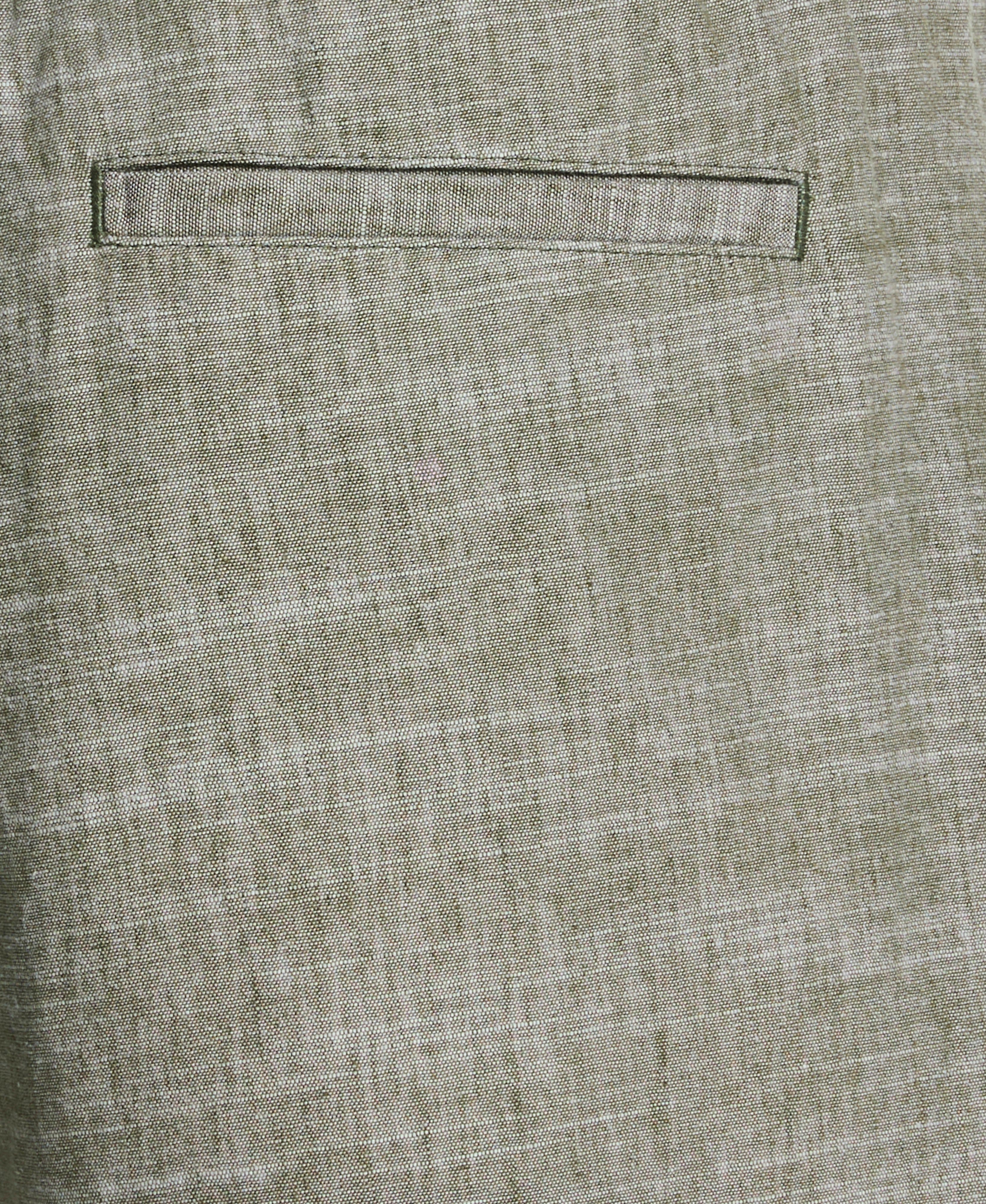 Big & Tall Linen Blend 7 1/2" Cross Dyed Slub Short