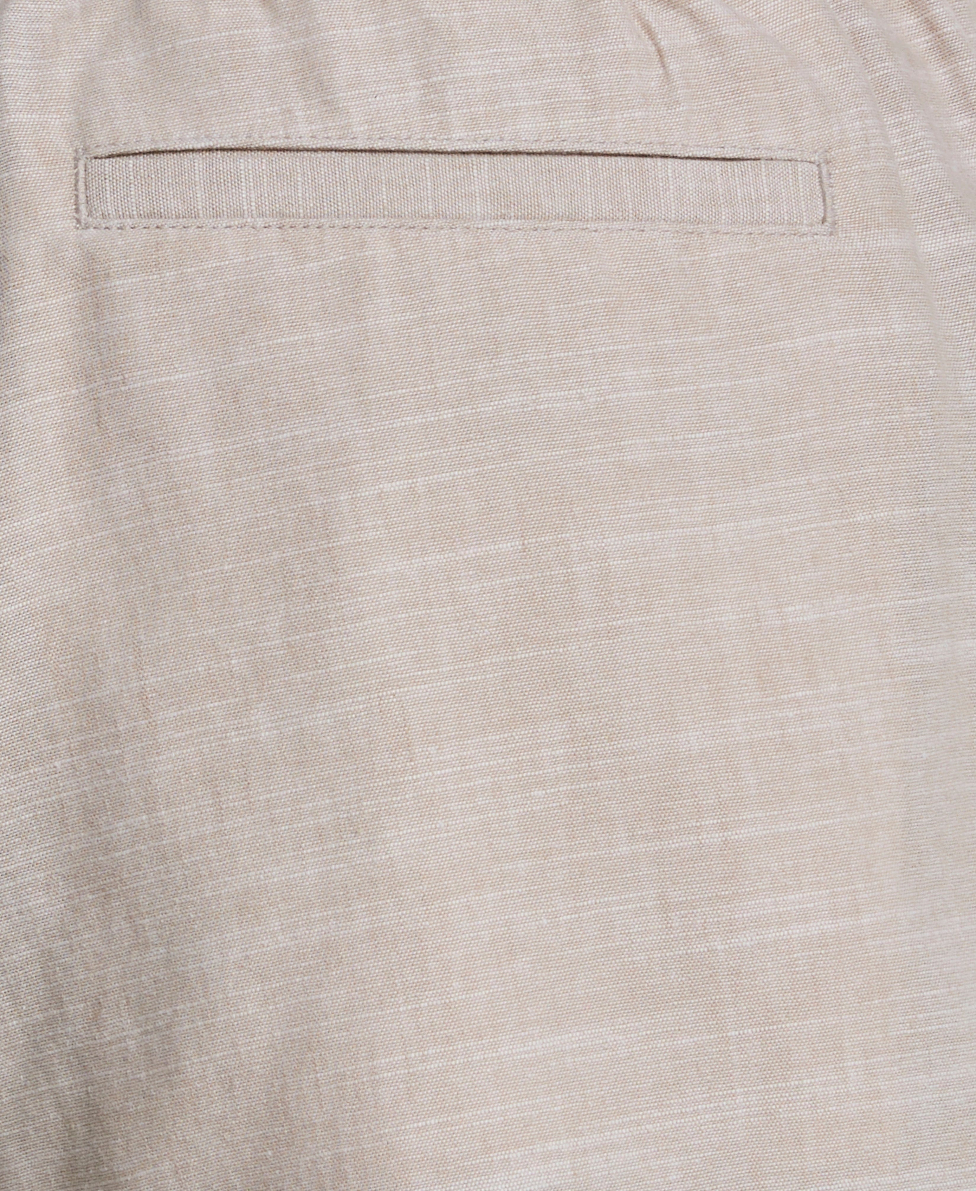 Big & Tall Linen Blend 7 1/2" Cross Dyed Slub Short