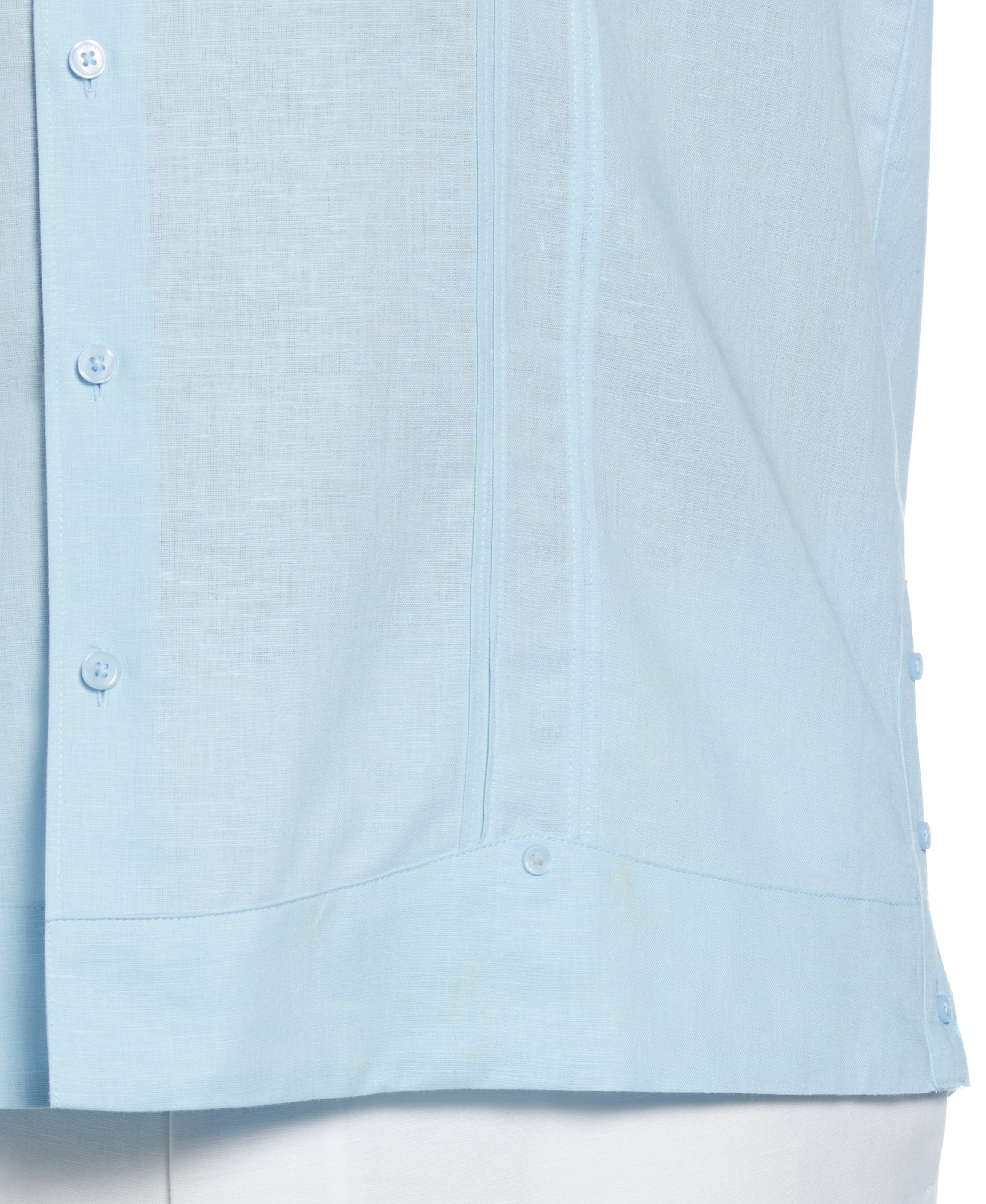 Big & Tall Linen Blend No-Pocket Guayabera Shirt