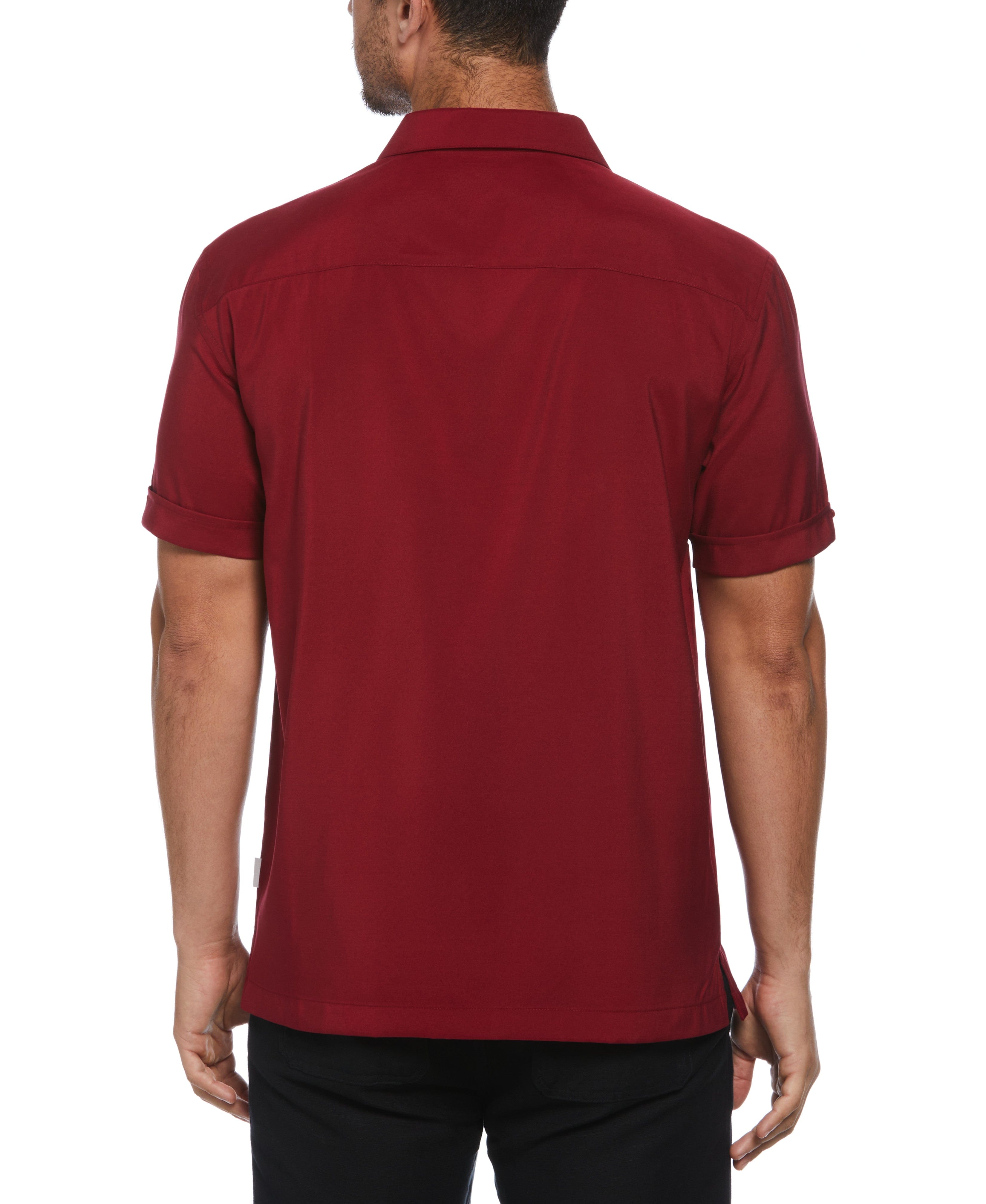 Camp Collar Retro Panel Shirt