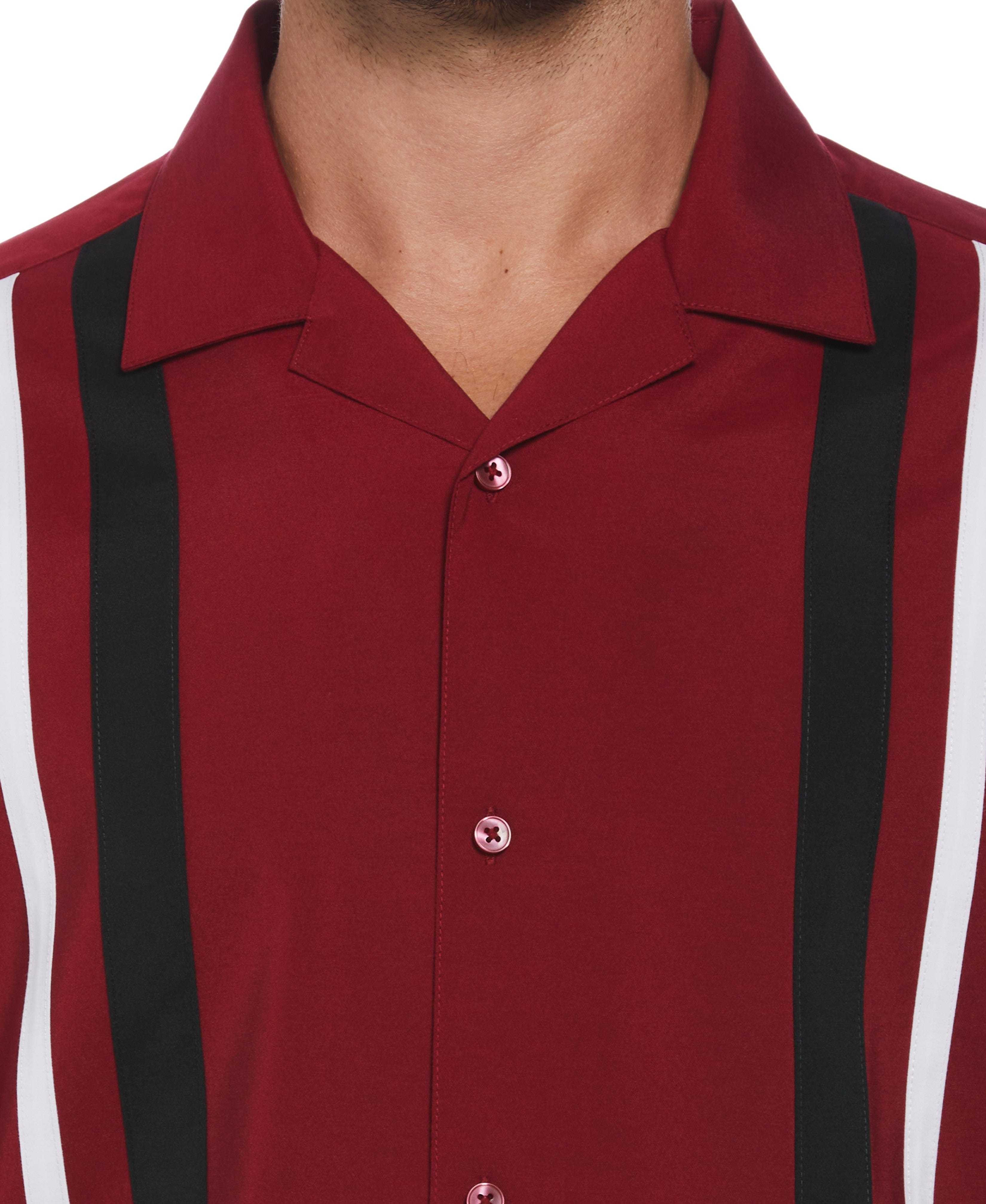 Camp Collar Retro Panel Shirt
