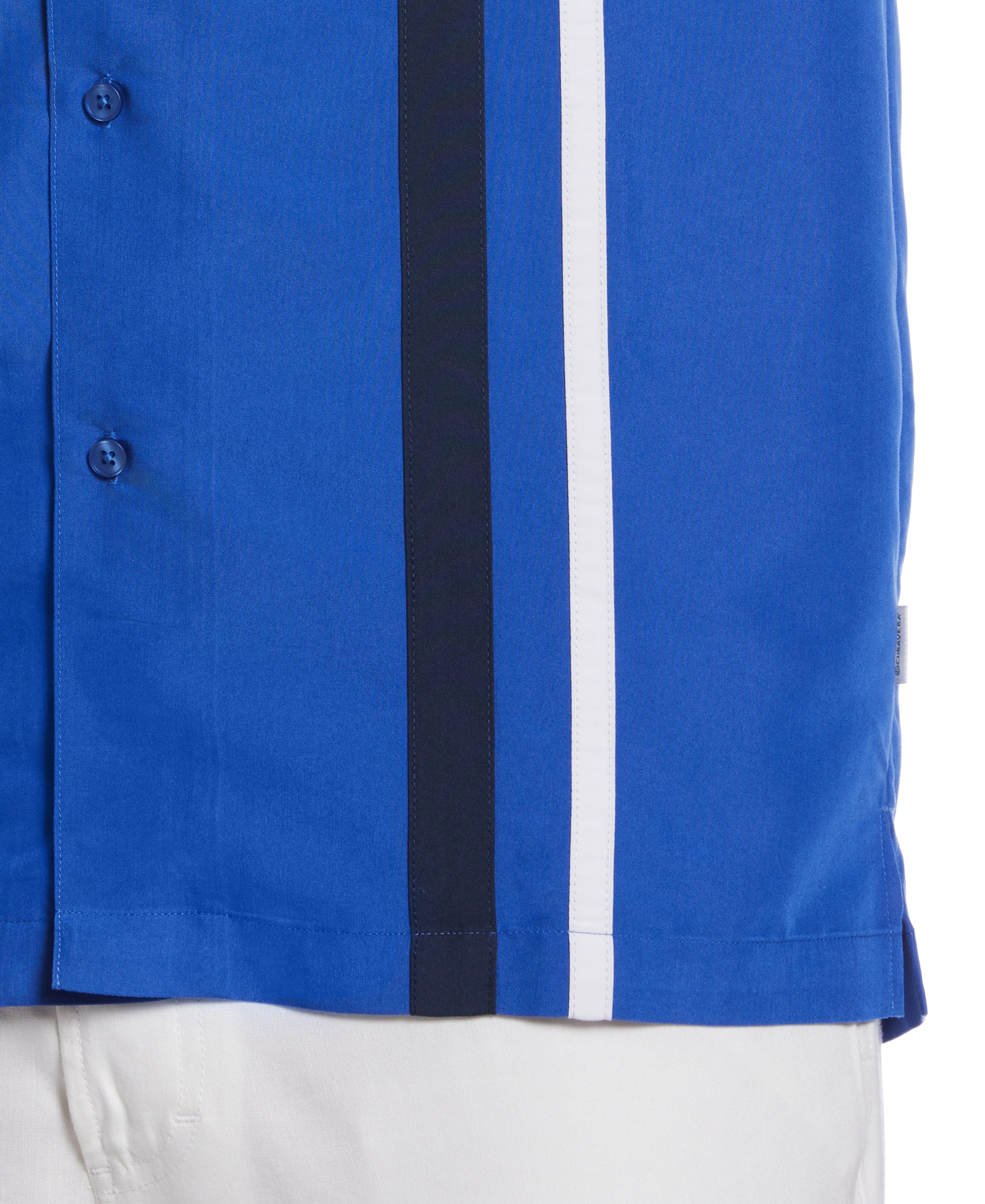 Camp Collar Retro Panel Shirt