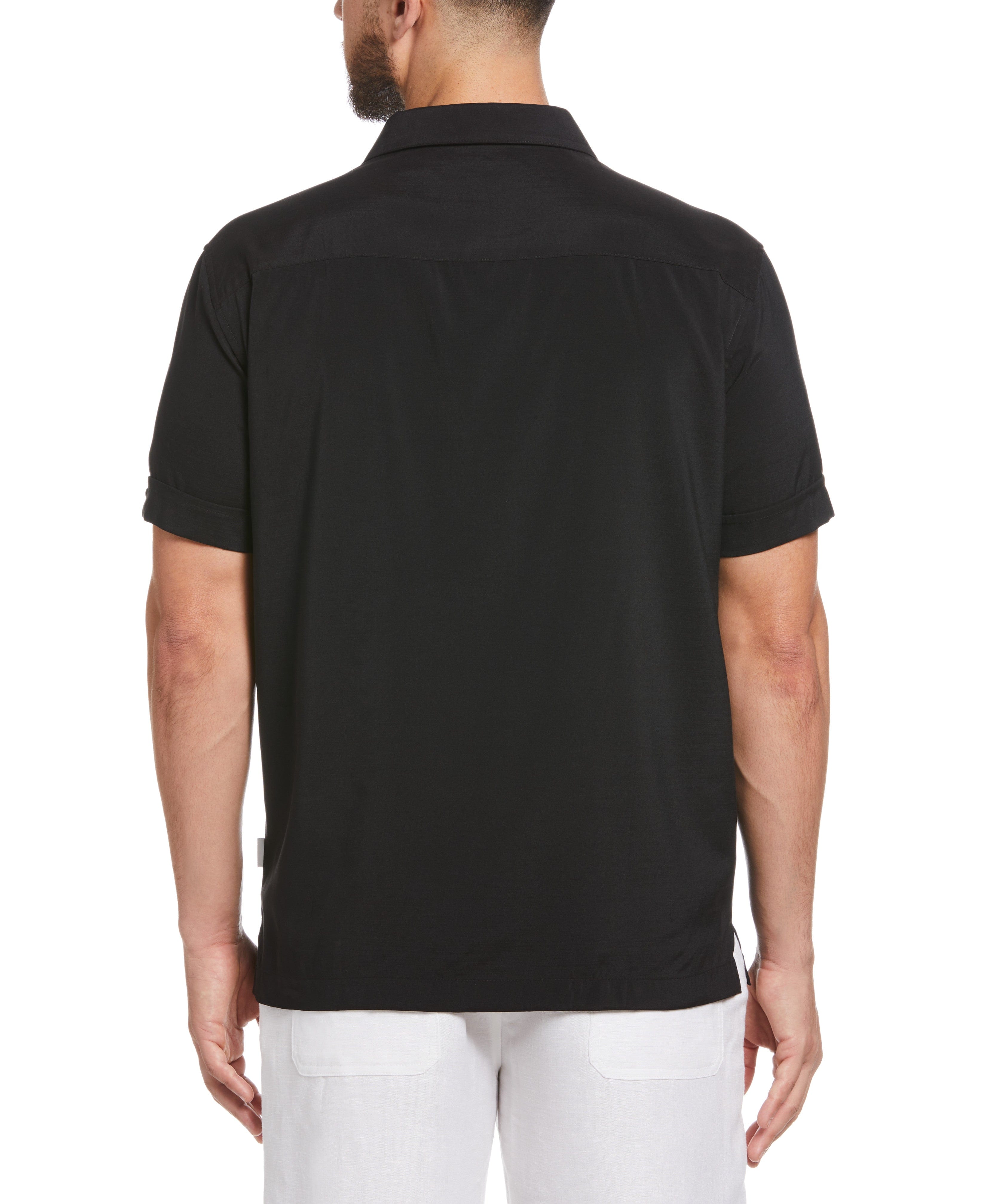 Camp Collar Retro Panel Shirt