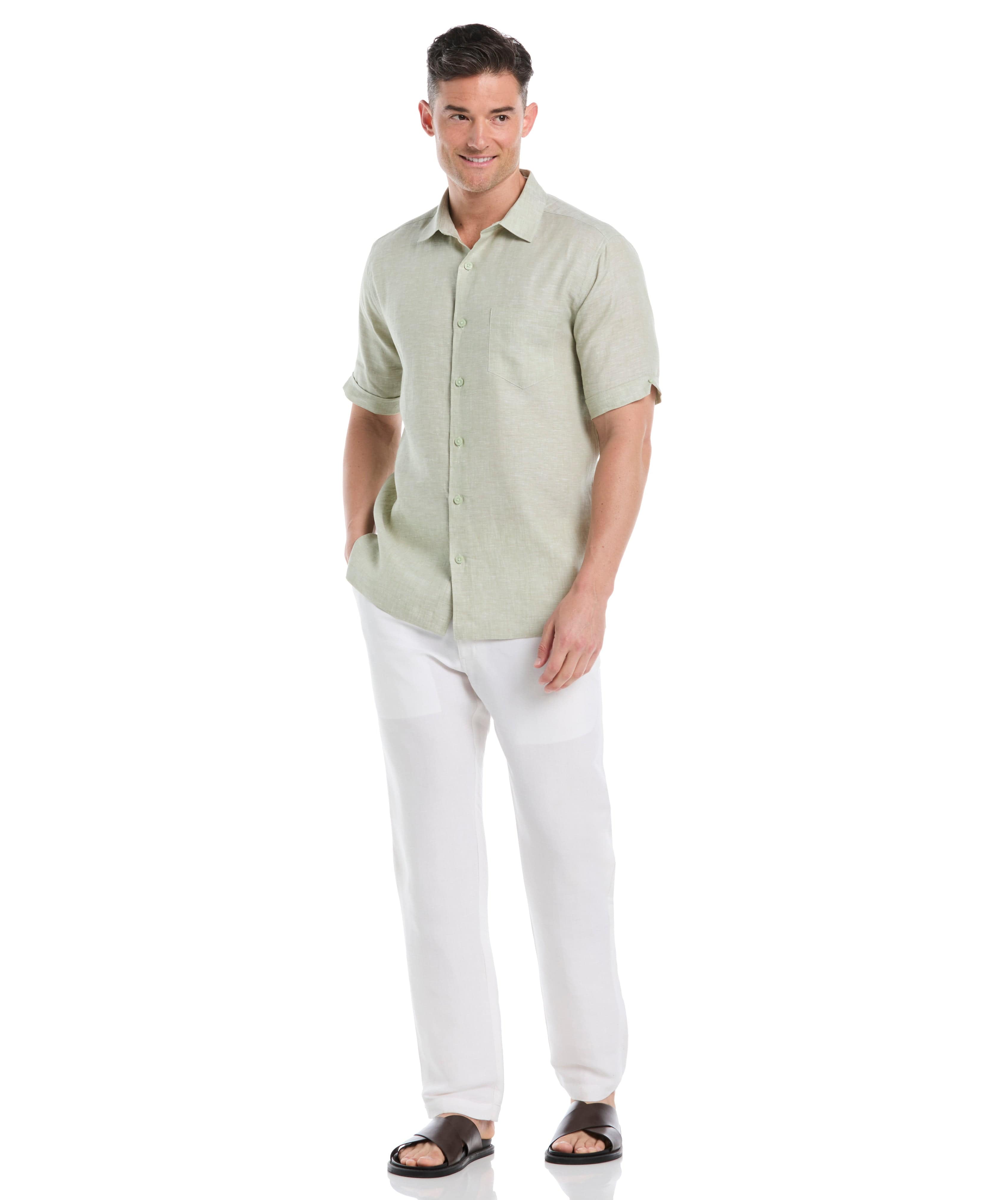 Big & Tall Classic Two-Tone Linen Shirt