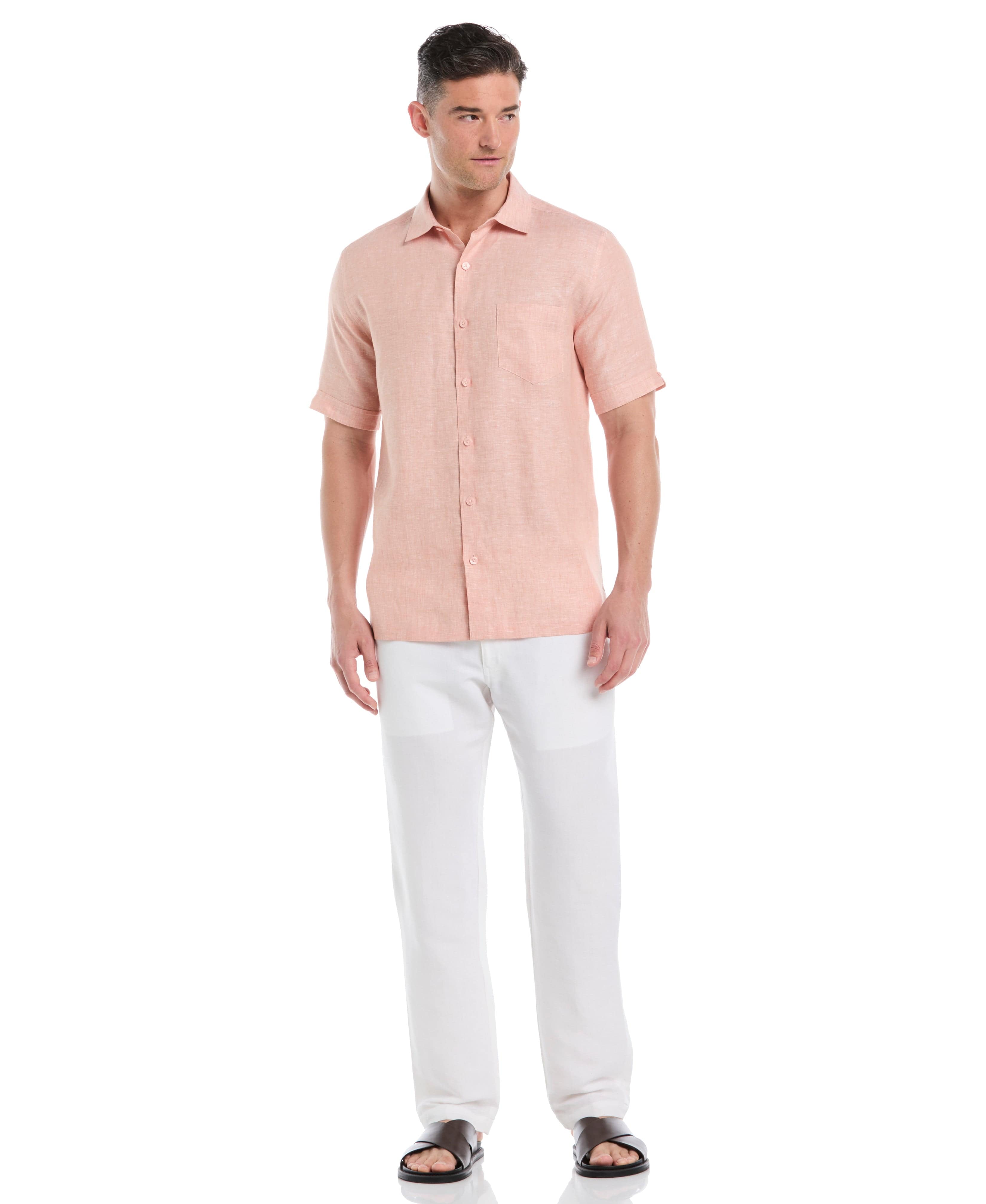 Big & Tall Classic Two-Tone Linen Shirt
