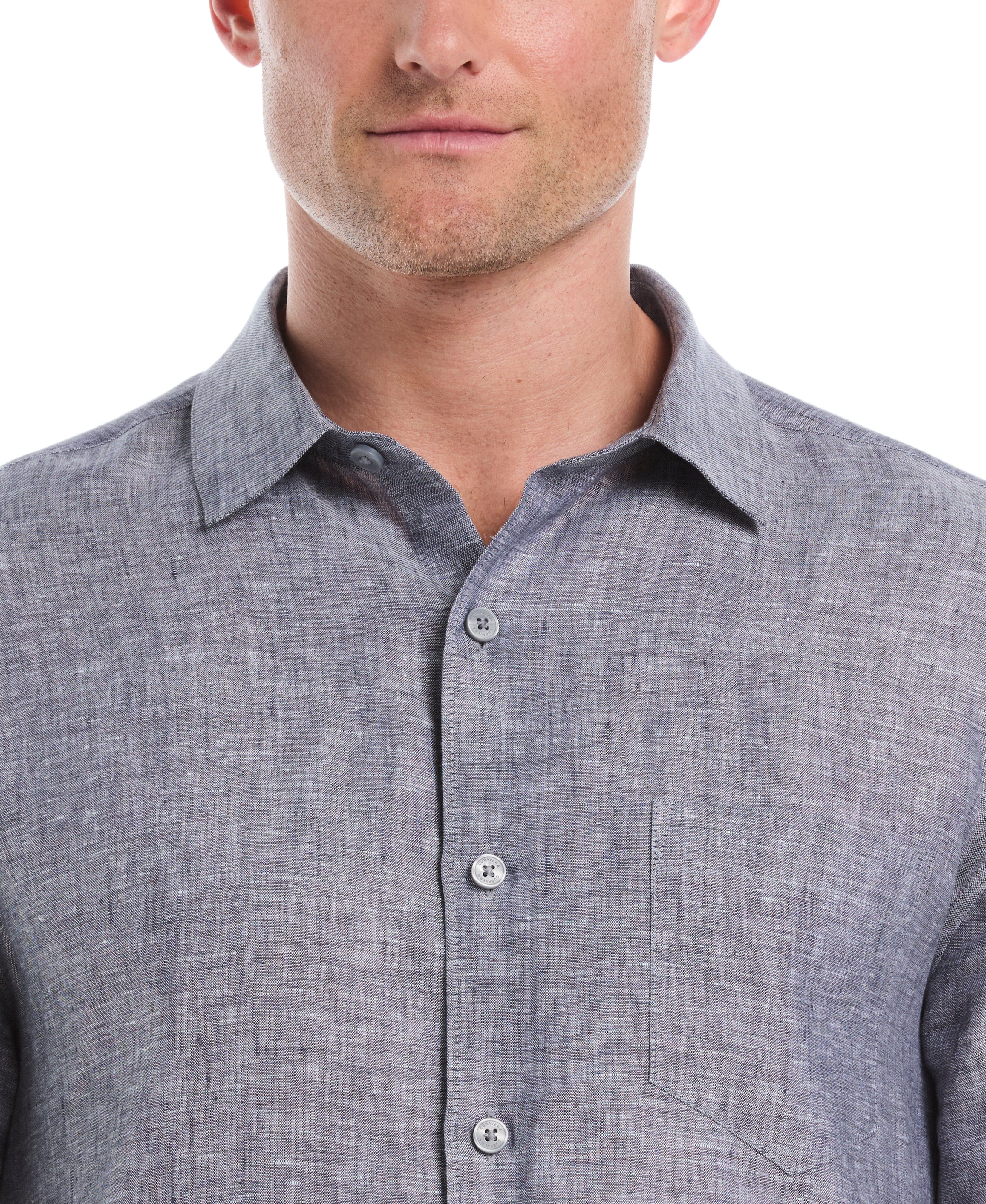 Big & Tall Classic Two-Tone Linen Shirt