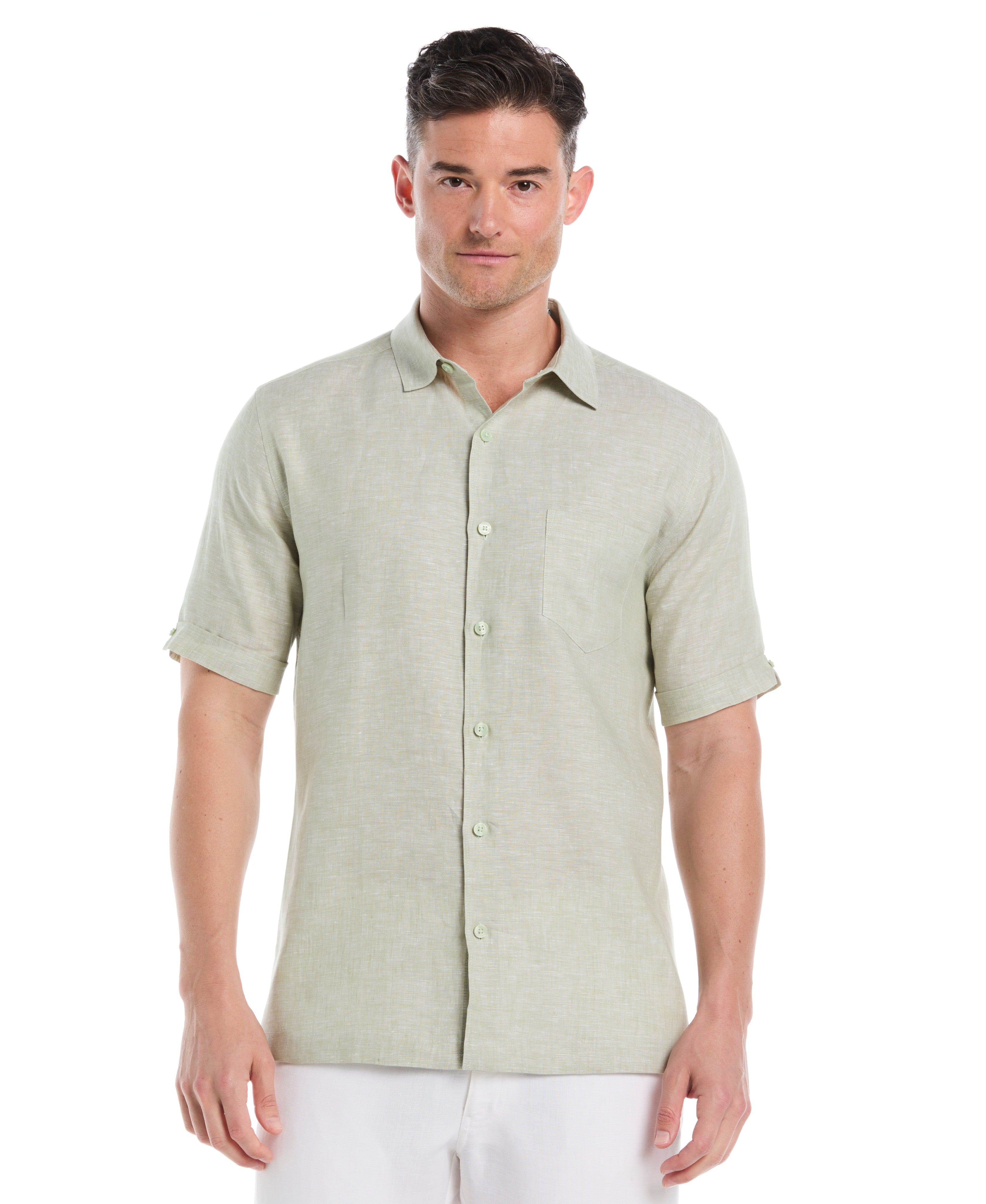 Classic Two-Tone Linen Shirt