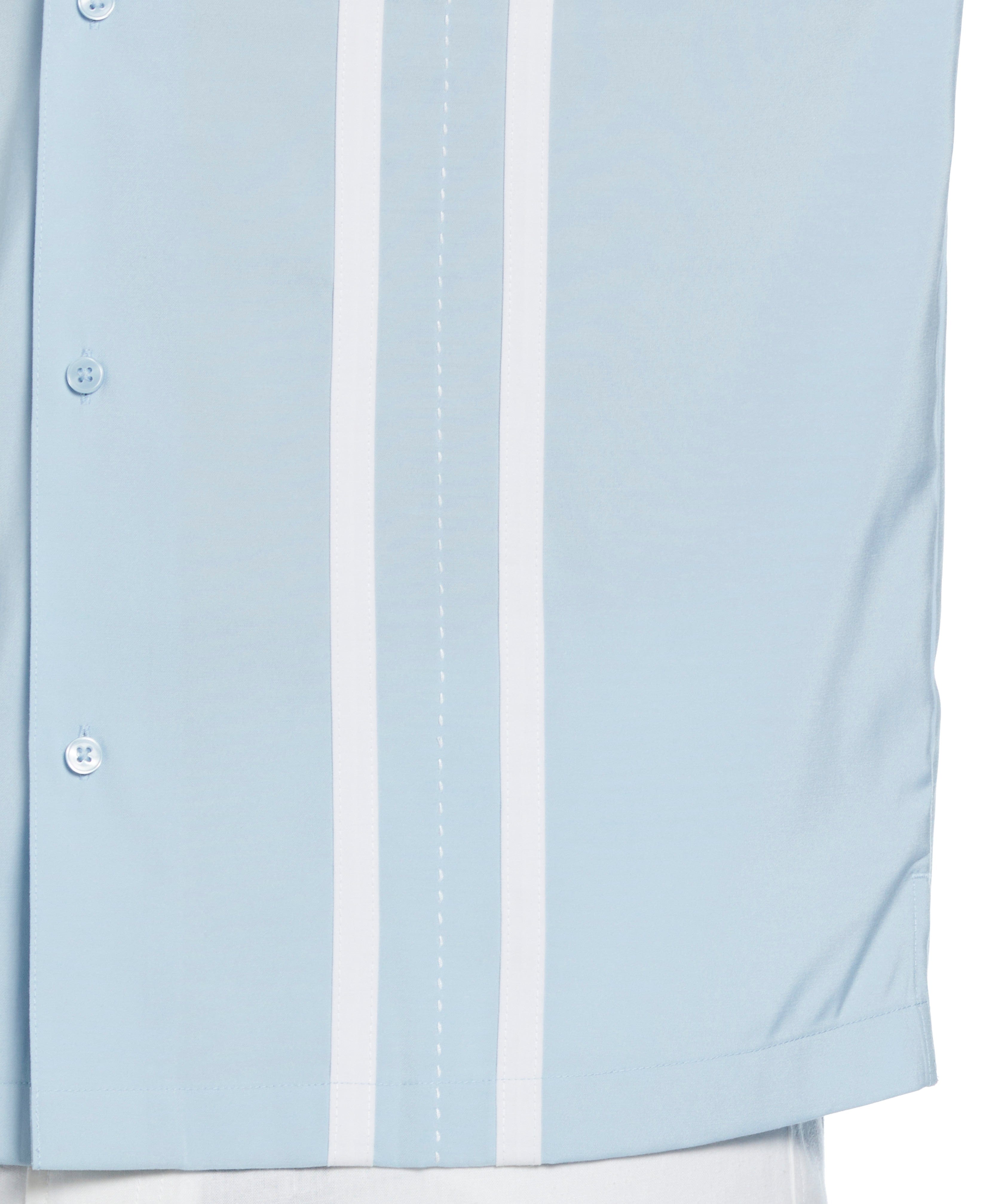 Contrast Panel Camp Collar Shirt