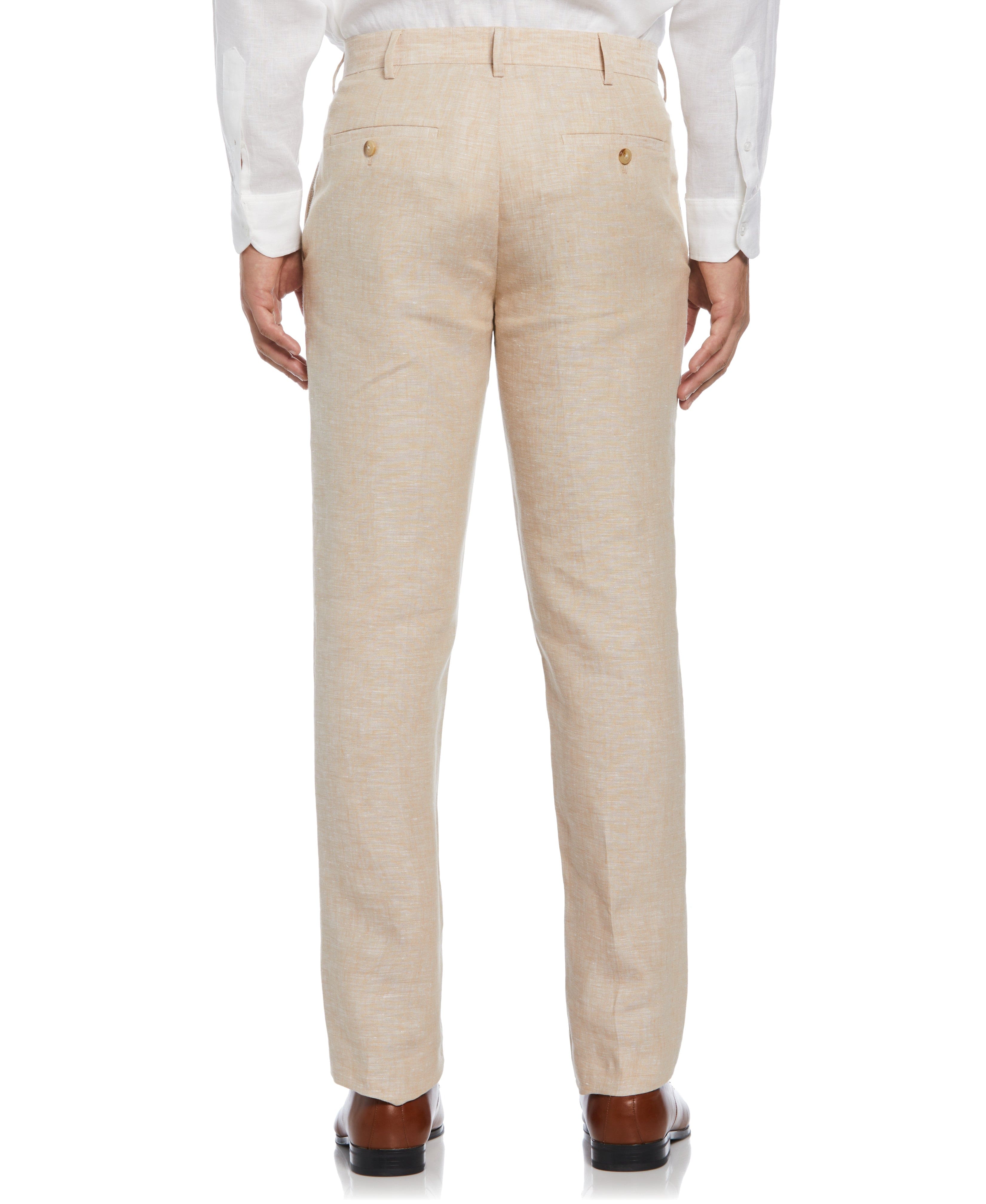 Delave Linen Flat Front Pant