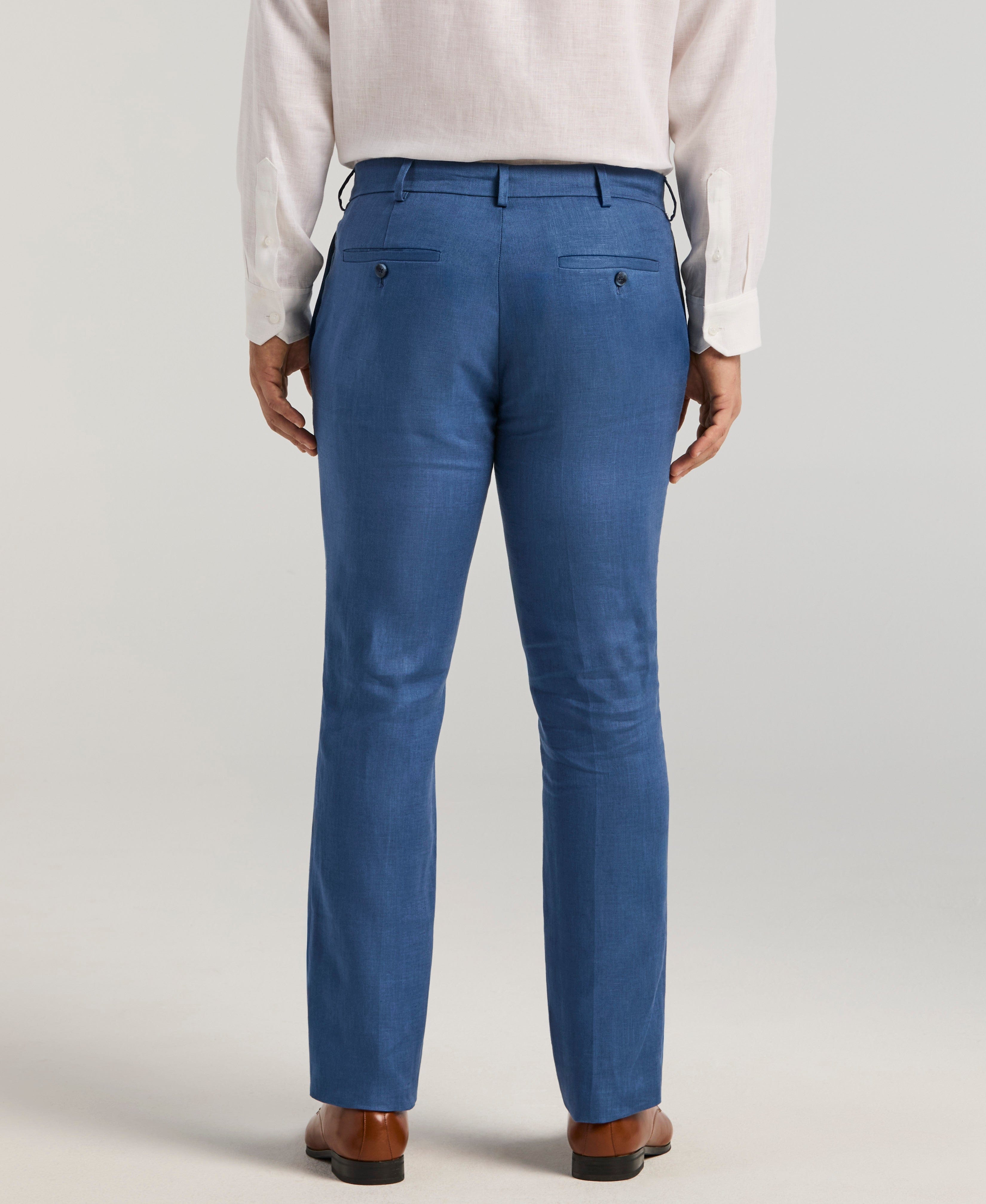 Delave Linen Flat Front Pant