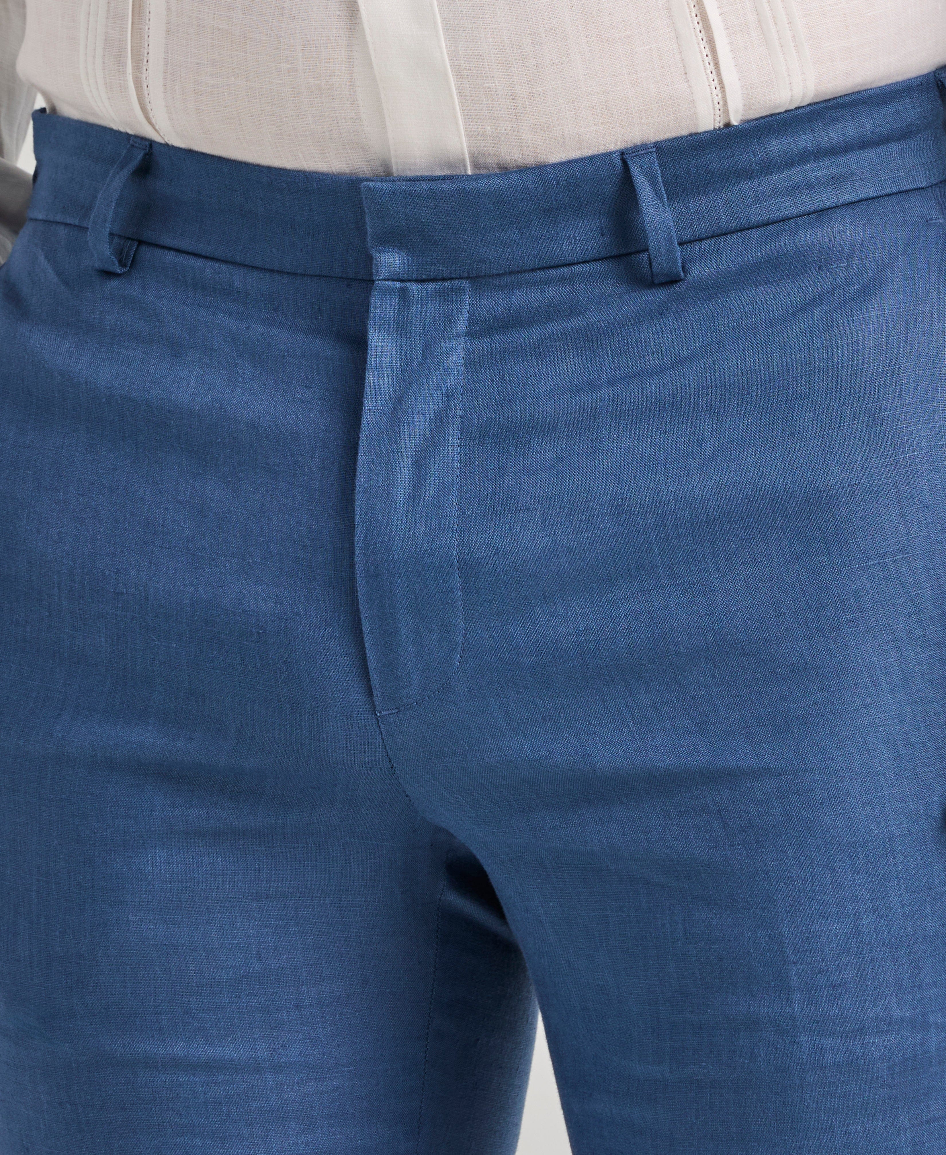 Delave Linen Flat Front Pant