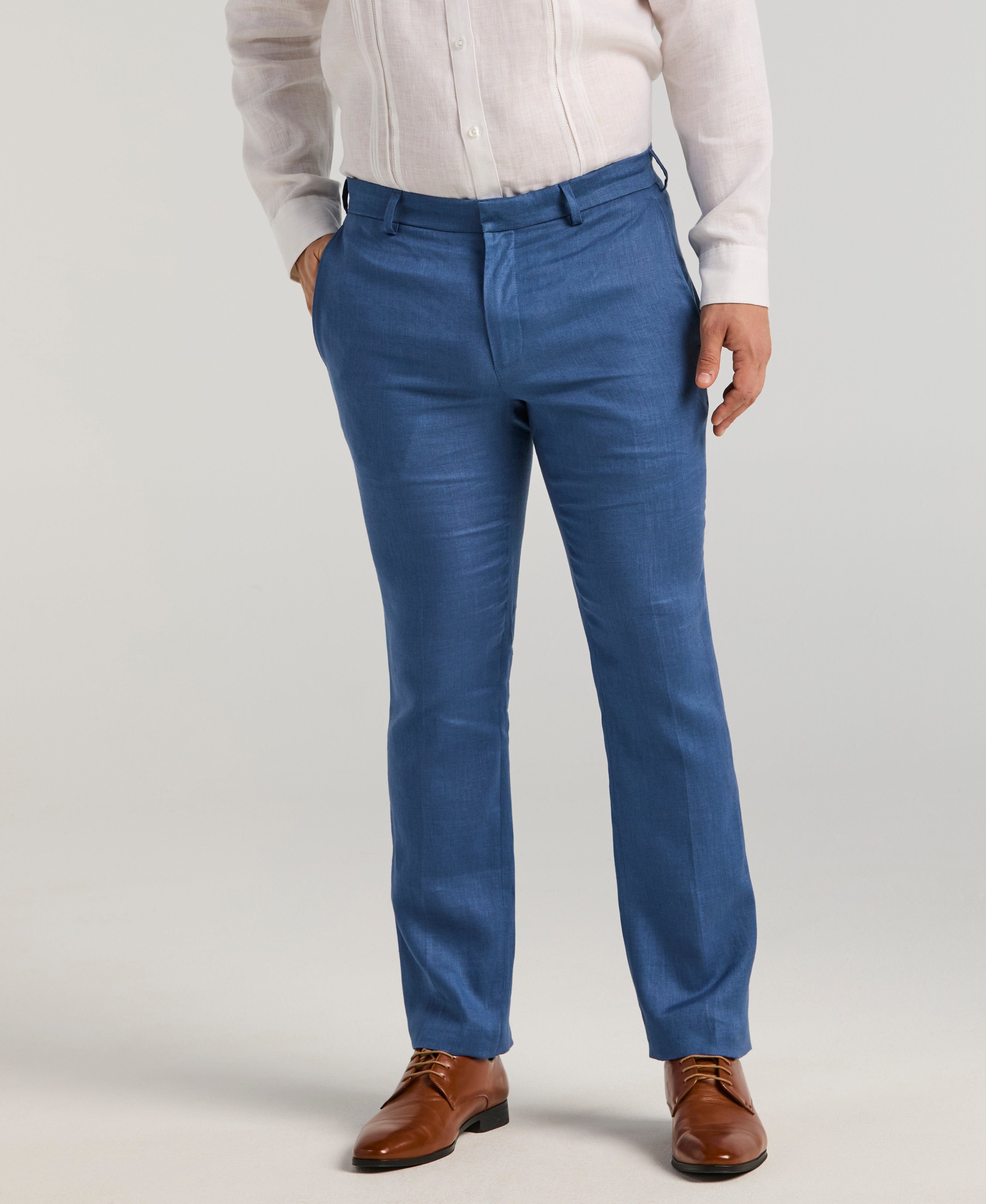 Delave Linen Flat Front Pant