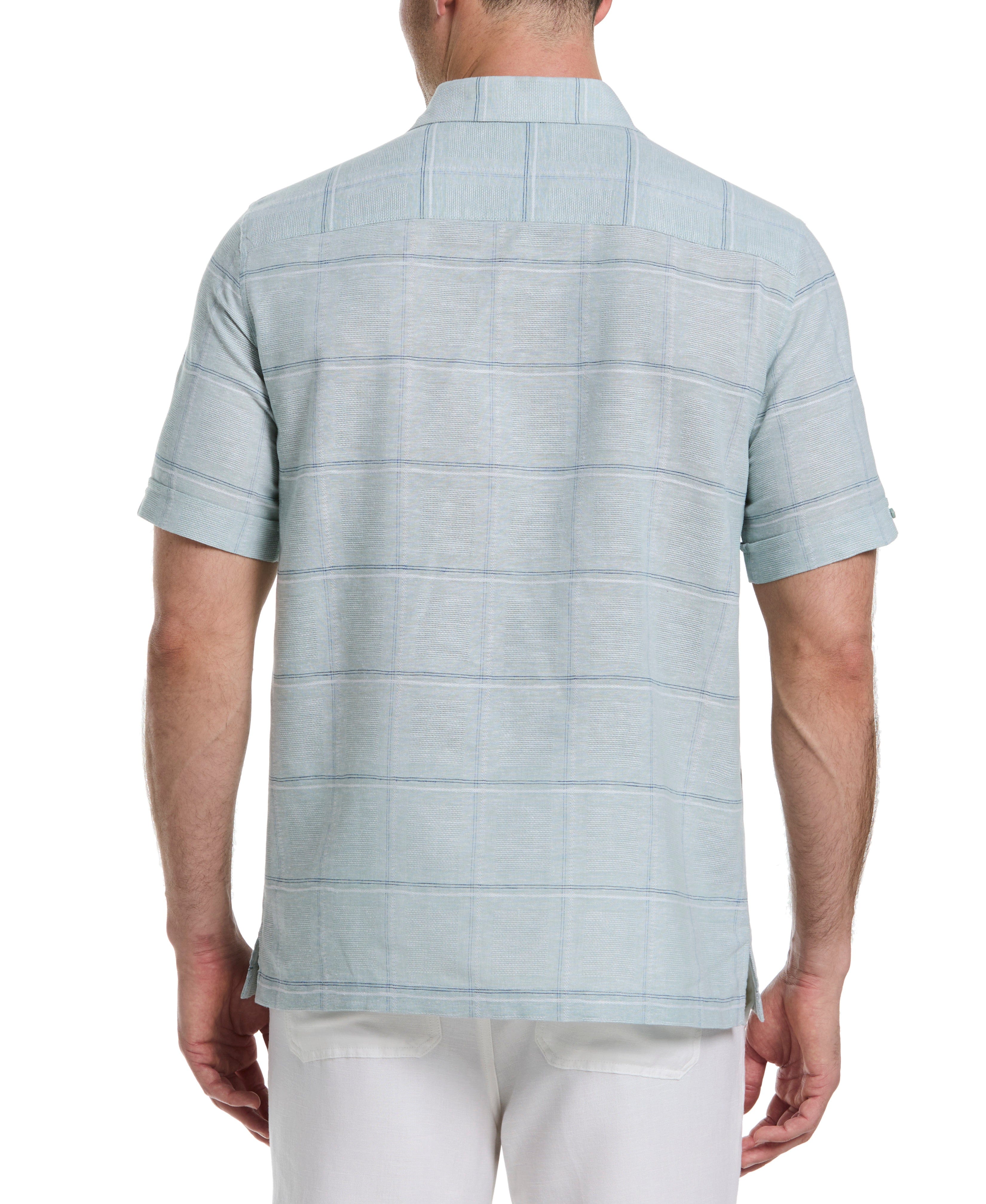 Dobby Windowpane Print Shirt