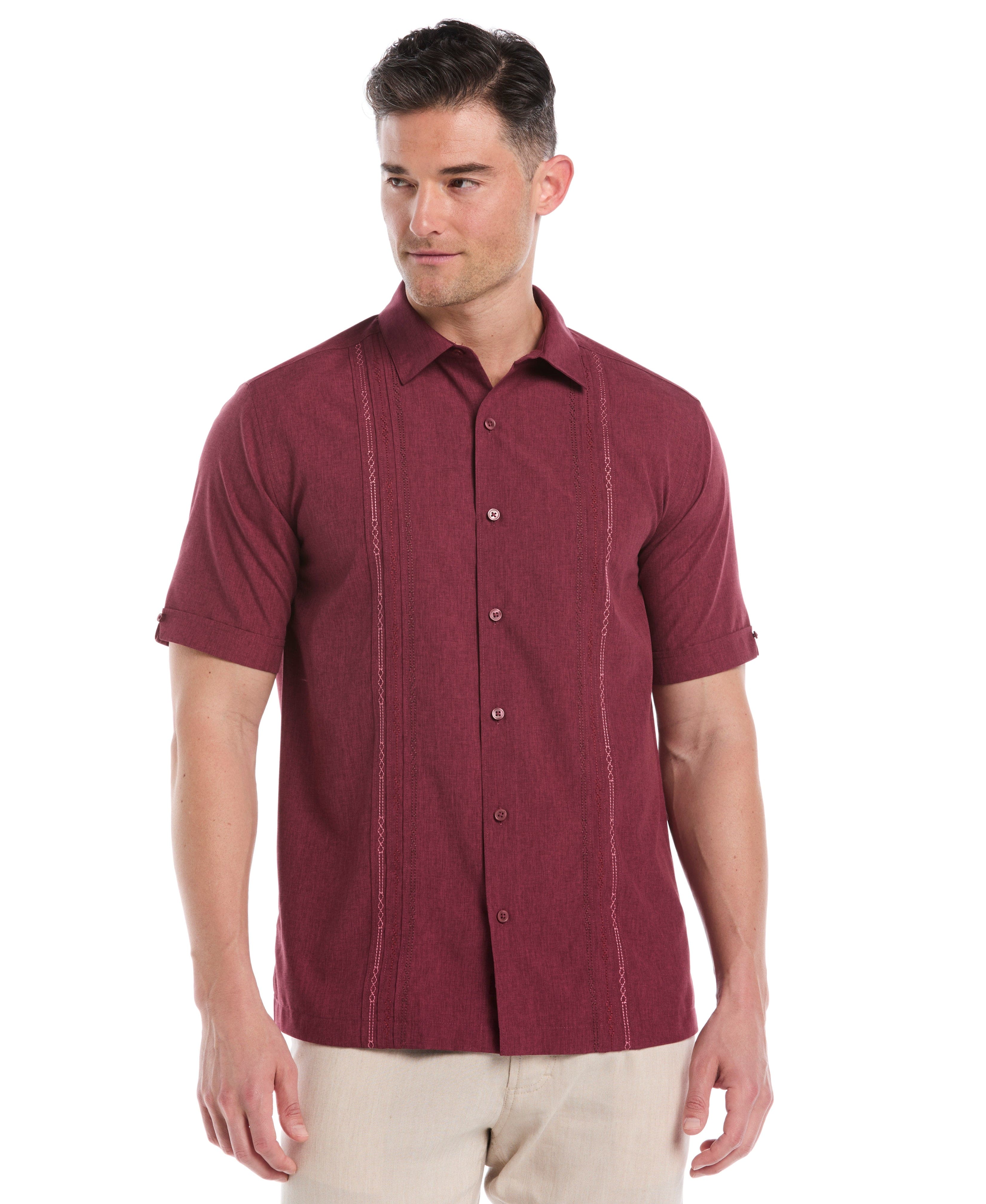 Geo Embroidered Panel Shirt