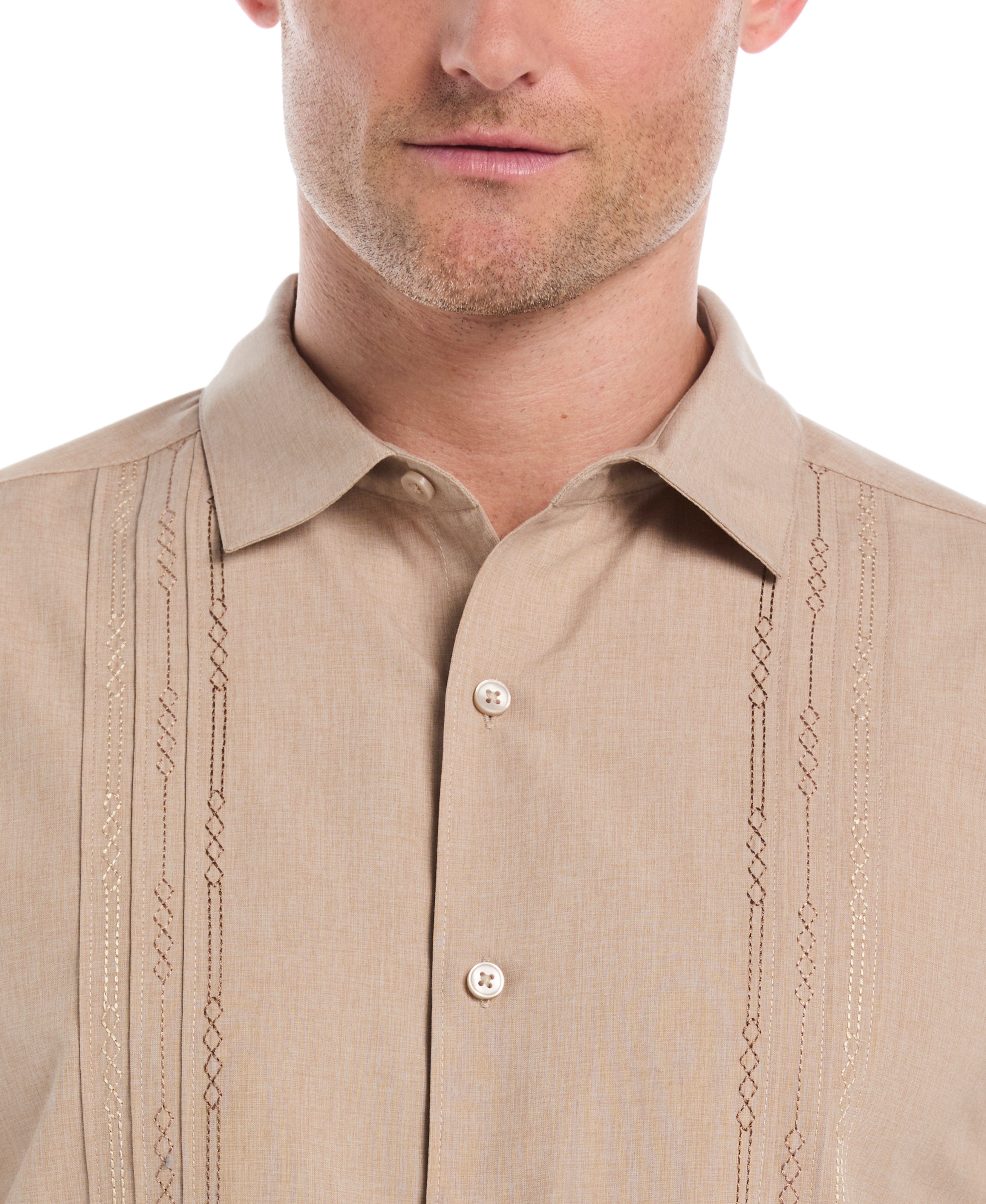 Geo Embroidered Panel Shirt