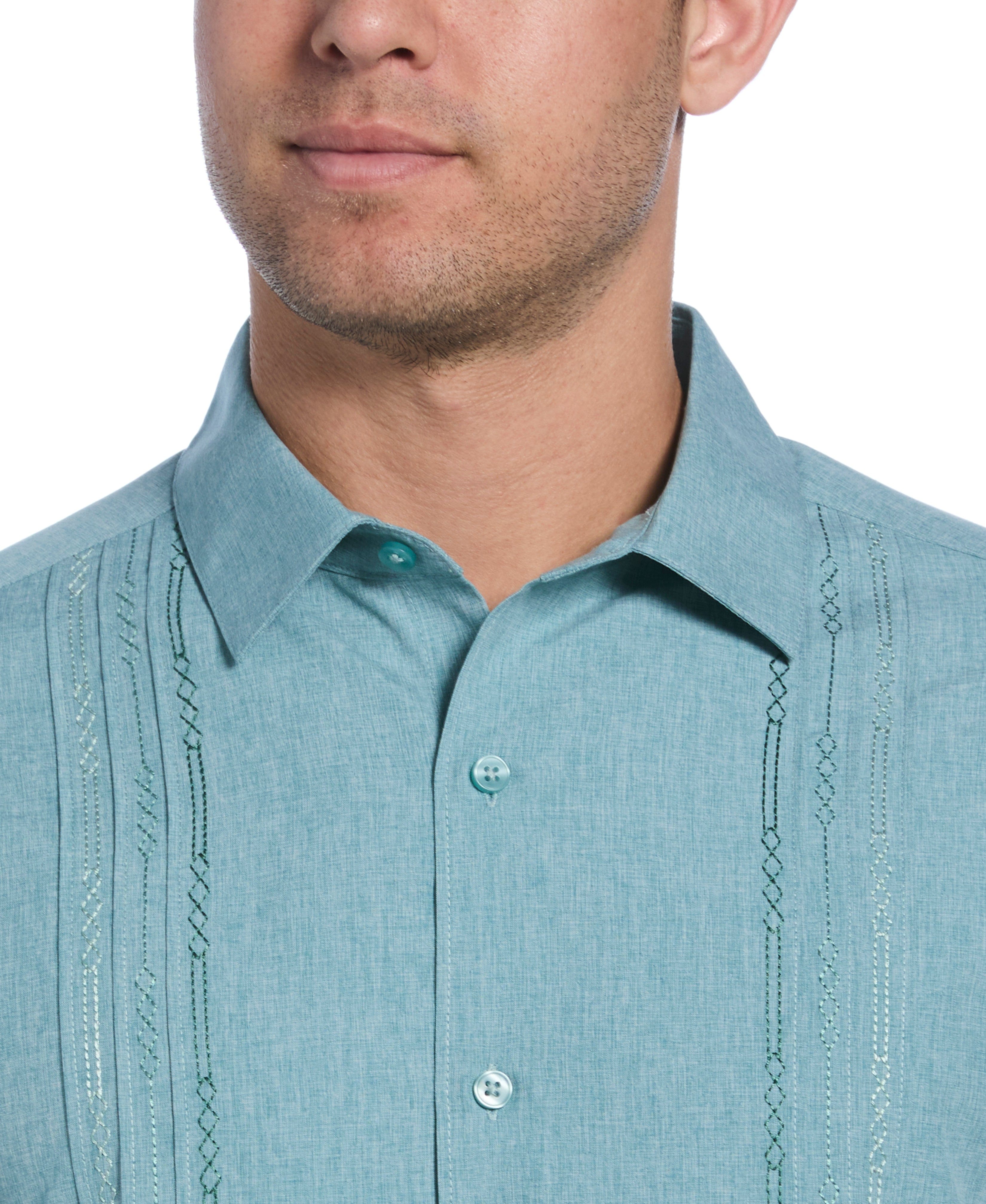 Geo Embroidered Panel Shirt