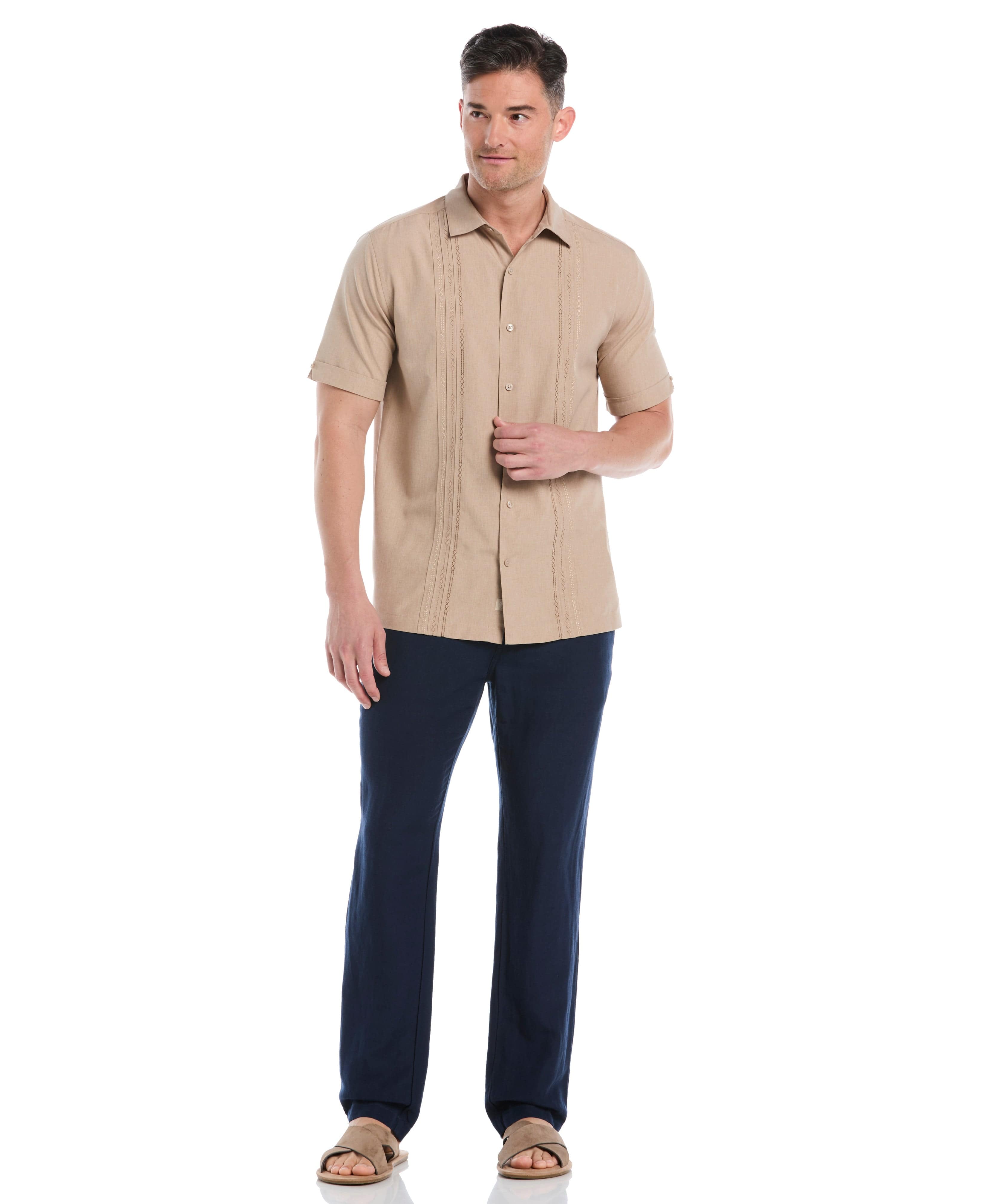Geo Embroidered Panel Shirt