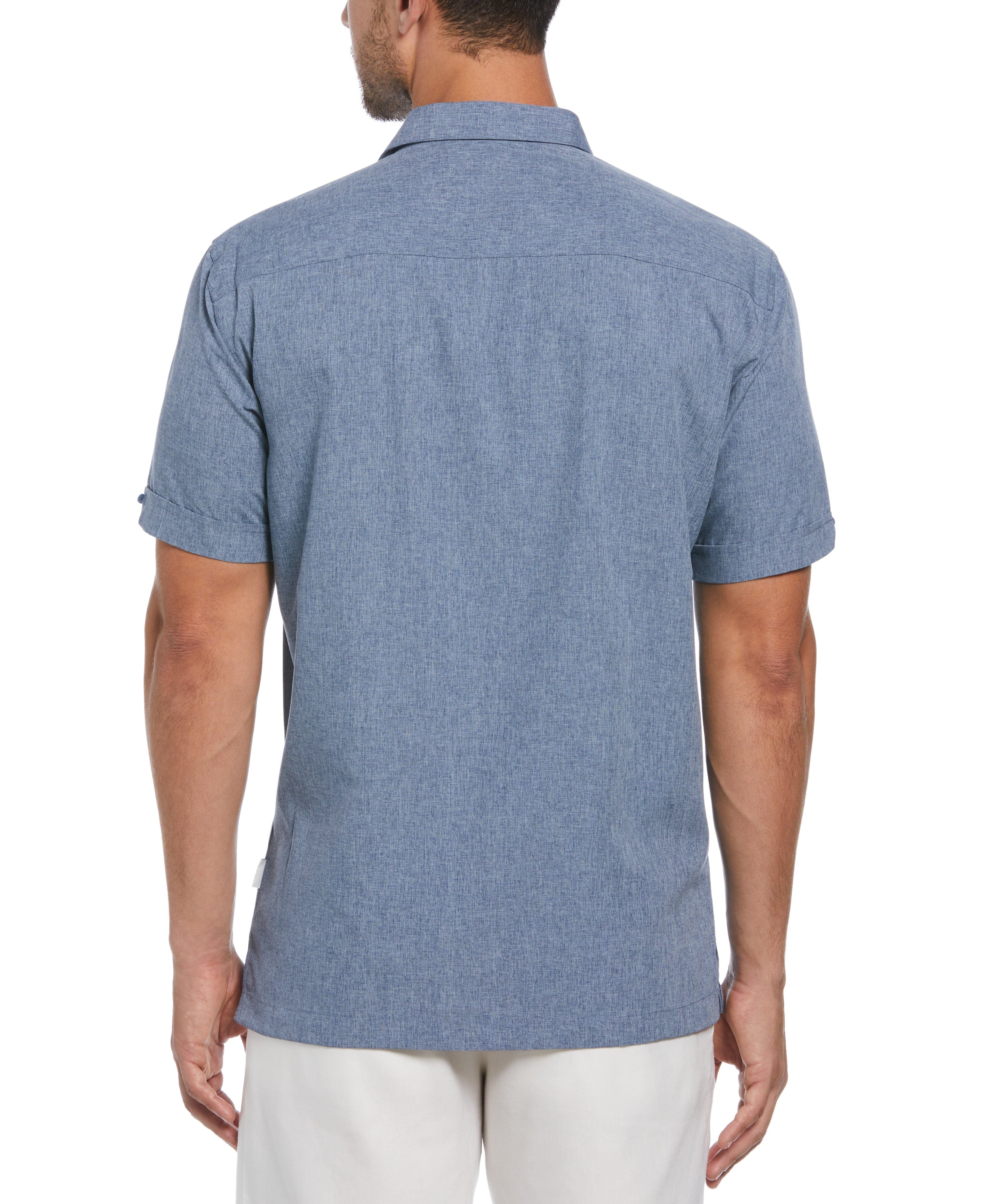 Geo Embroidered Panel Shirt