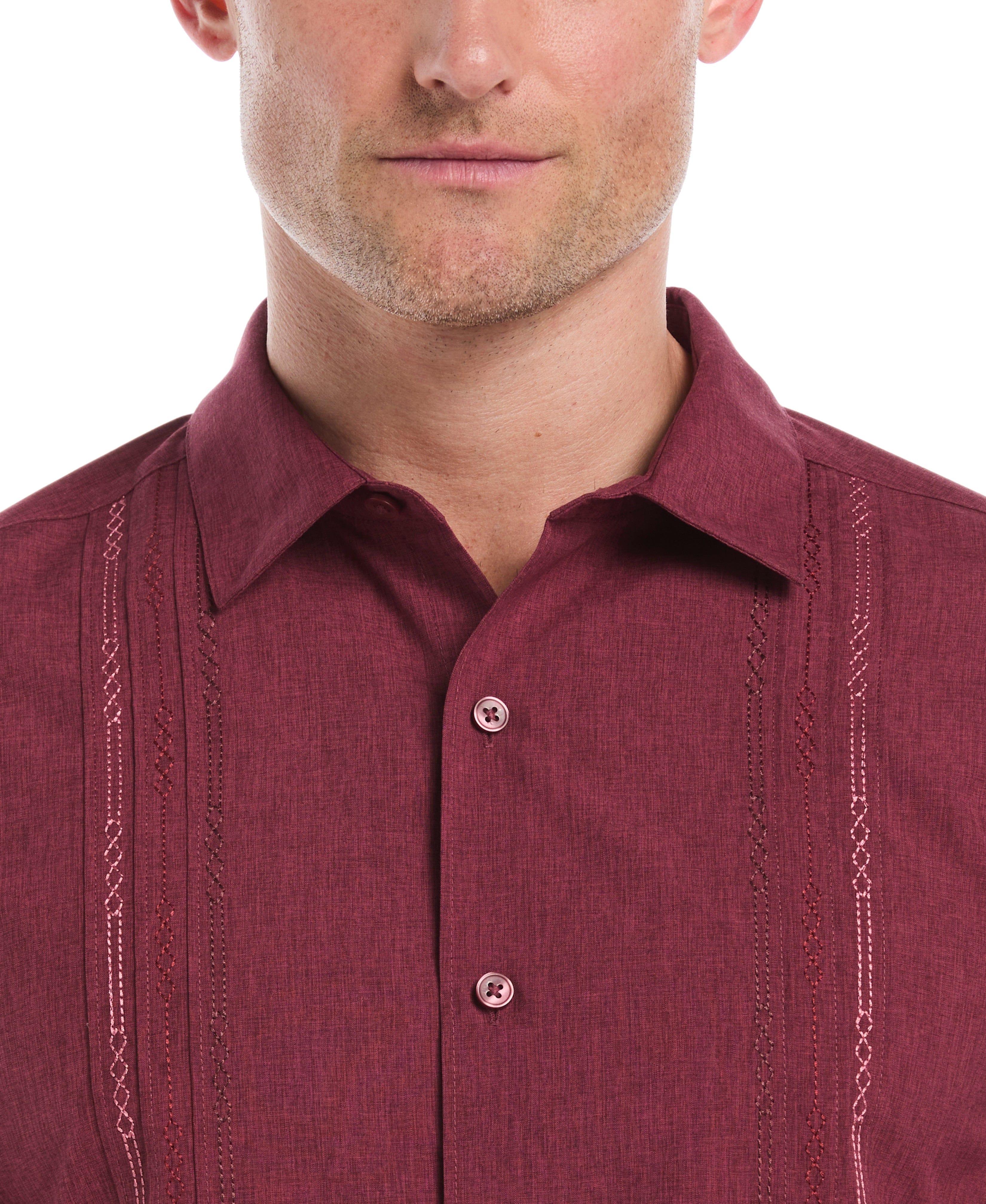 Geo Embroidered Panel Shirt