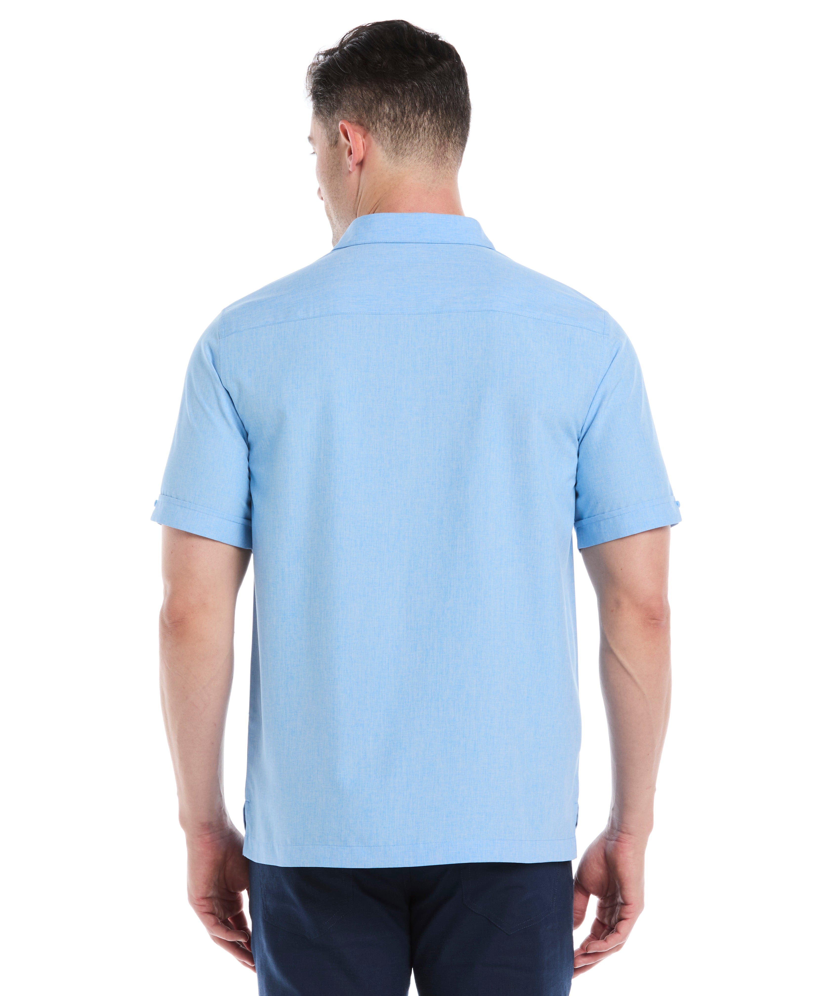 Geo Embroidered Panel Shirt