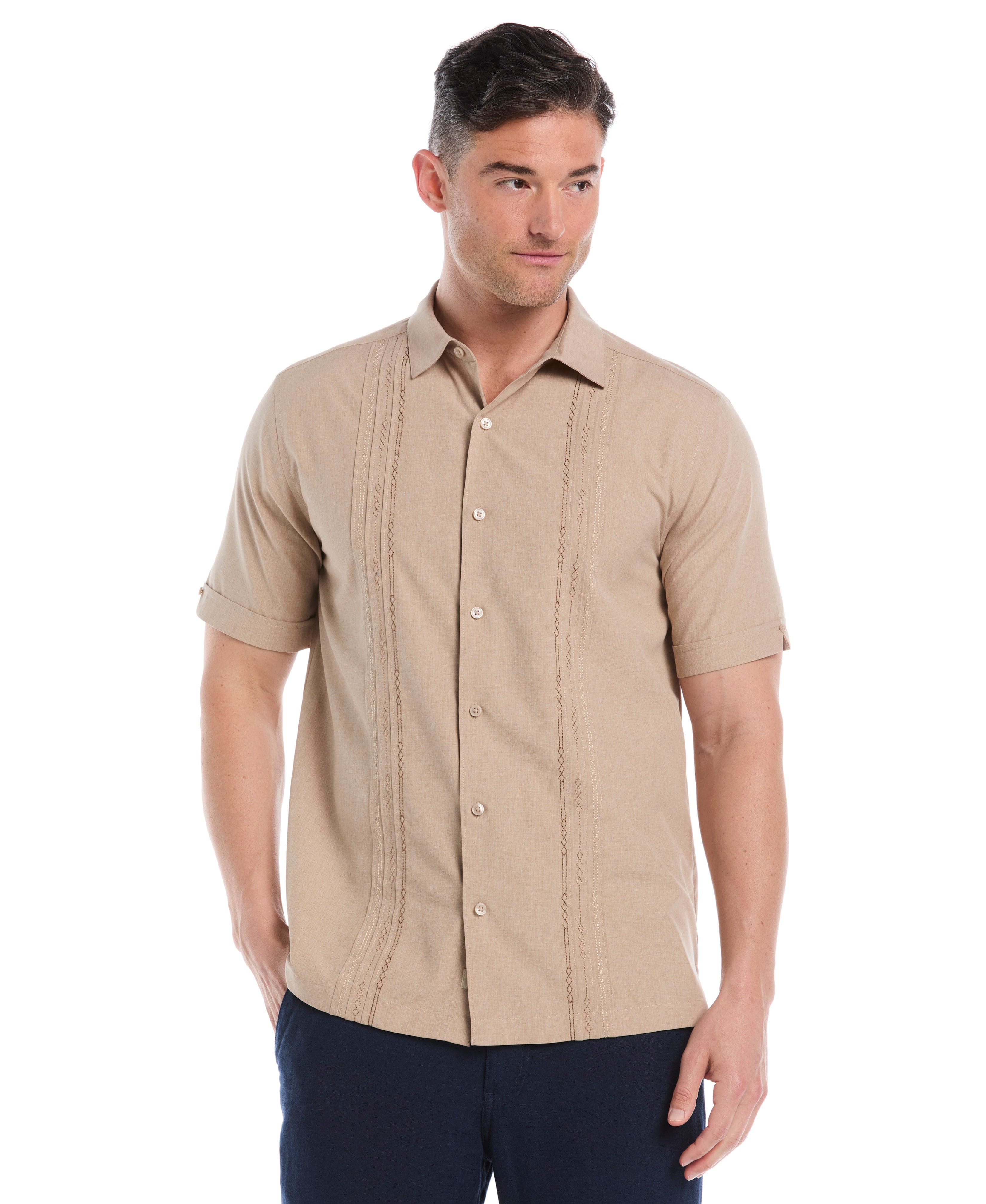 Geo Embroidered Panel Shirt