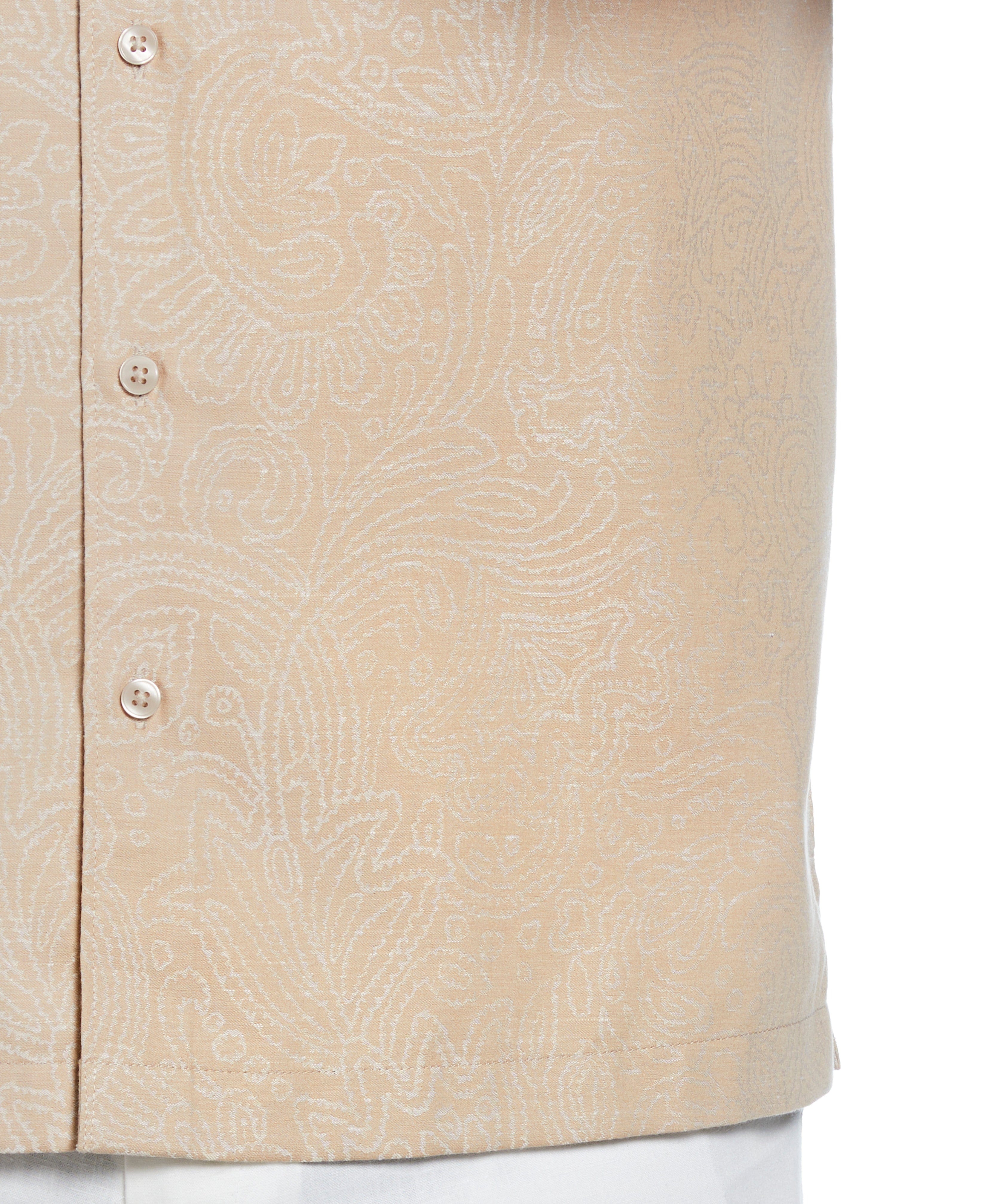 Jacquard Abstract Floral Paisley Print Shirt